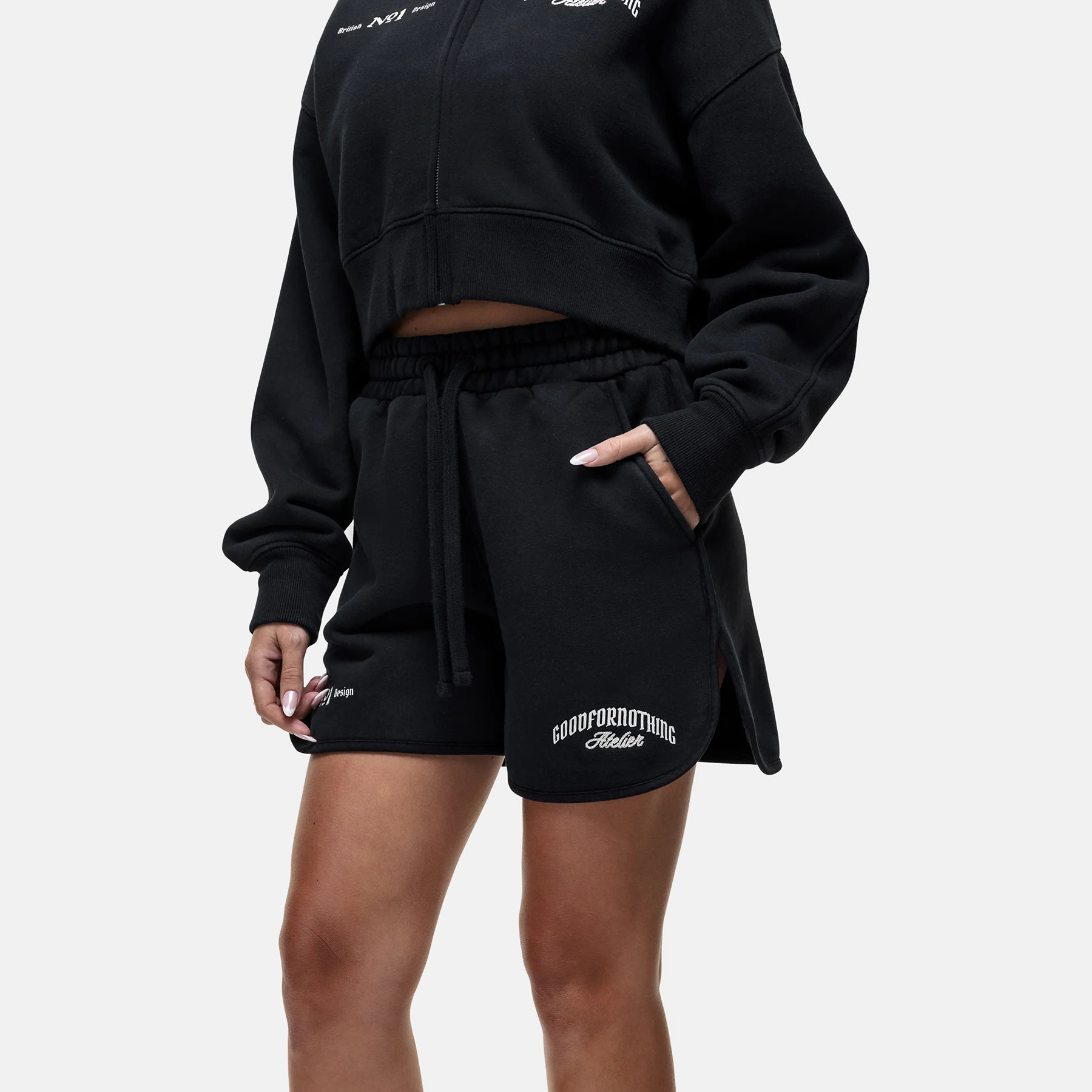 Antiquity Washed Black Shorts - Image 2