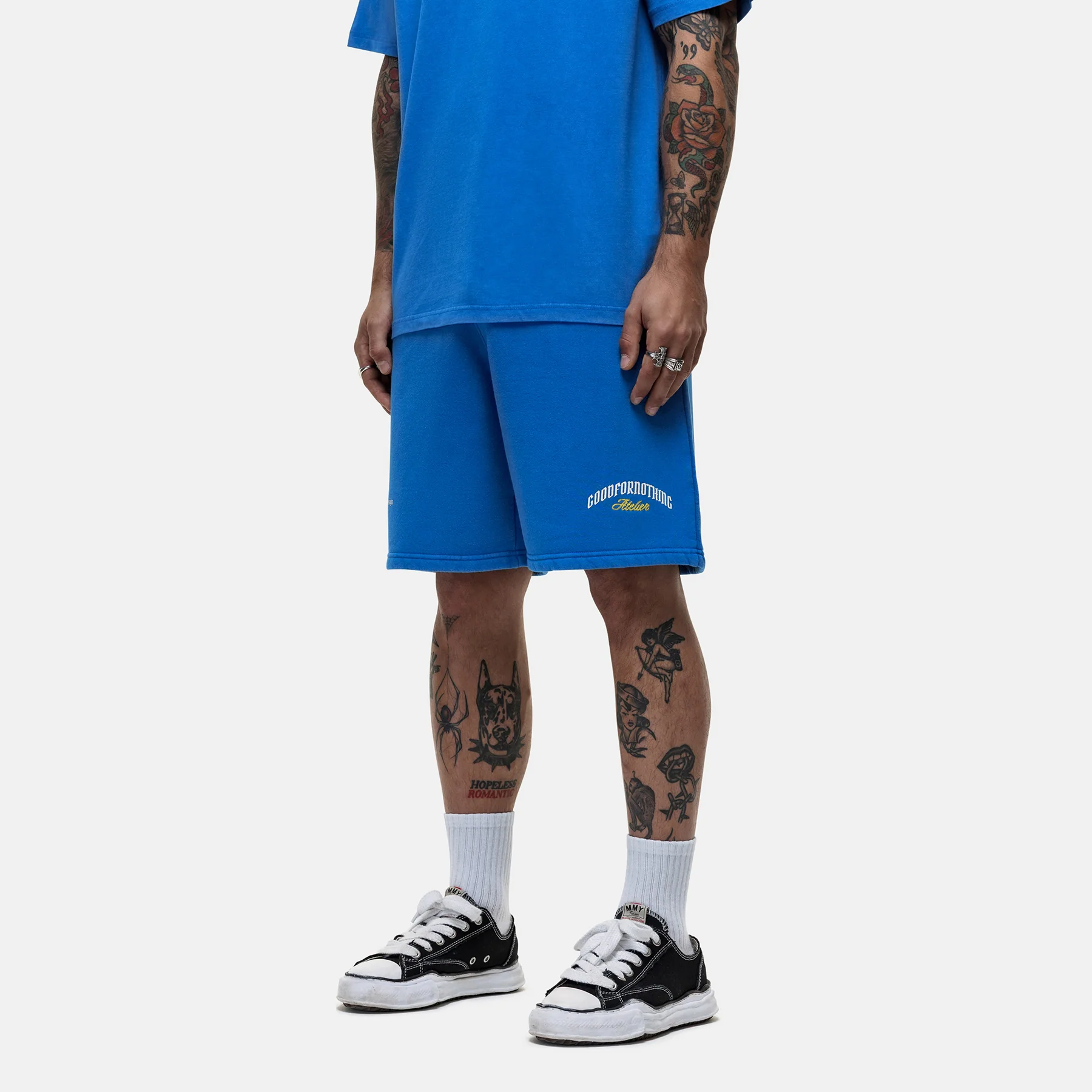 Antiquity Washed Blue Shorts - Image 2