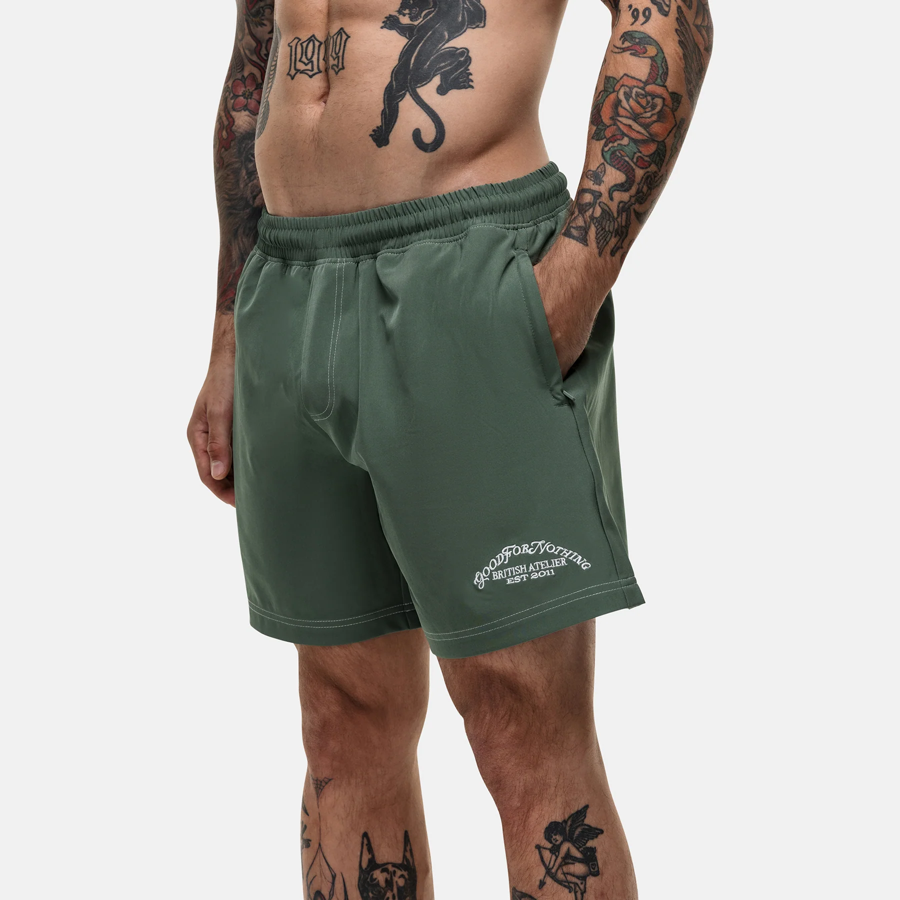 Atelier Green Swim Shorts - Image 4
