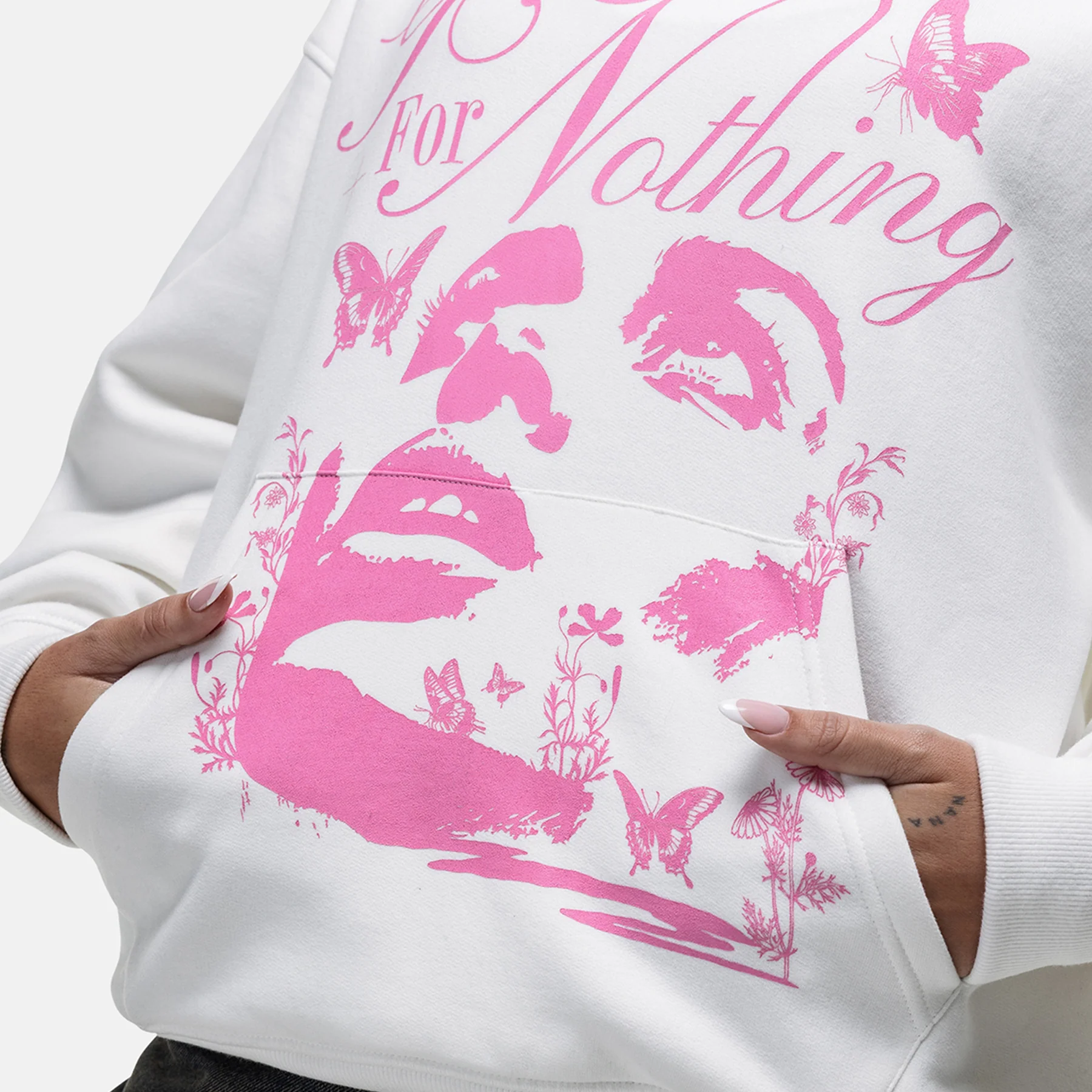 Washed Off White Blossom Hoodie - Image 2