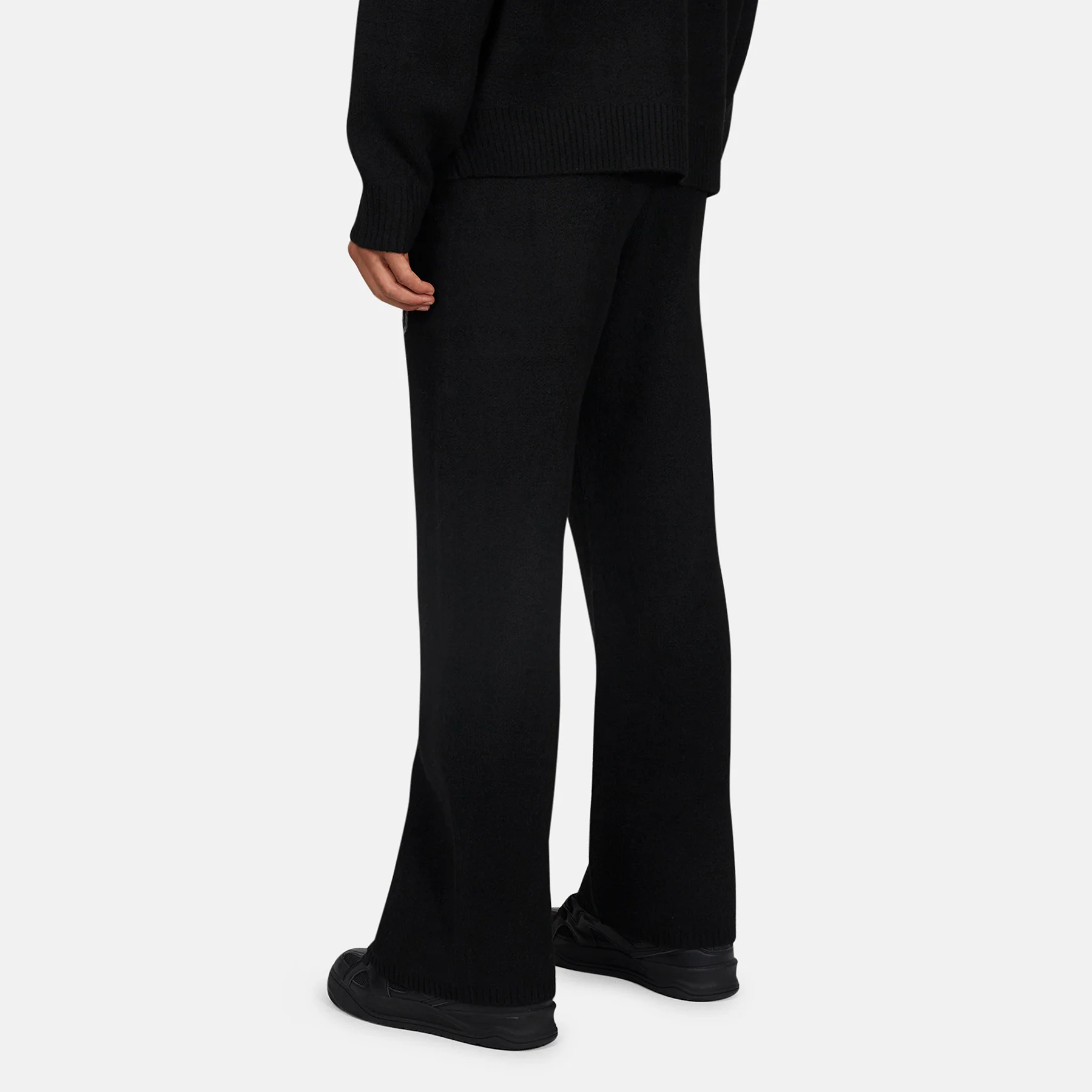 Monogram Fluffy Knit Black Pants - Image 5