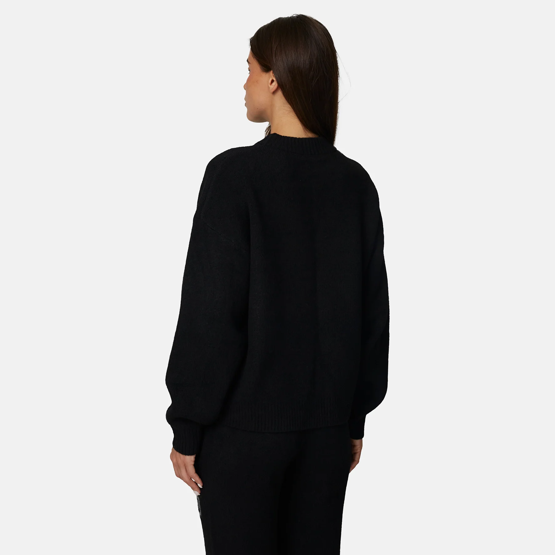 Monogram Fluffy Knit Black Jumper - Image 5