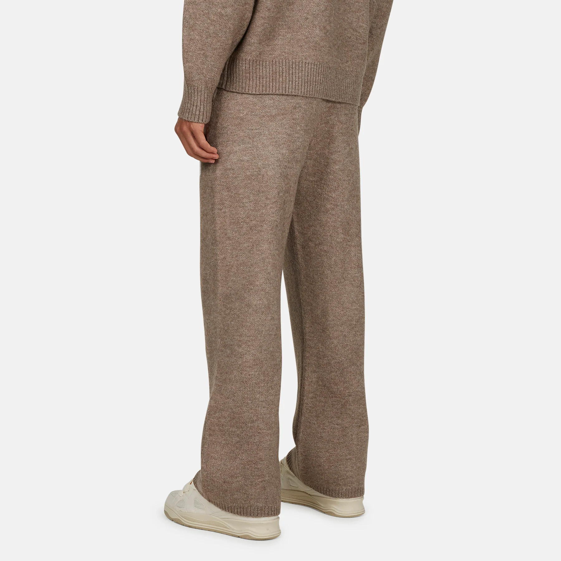 Monogram Fluffy Knit Taupe  Pants - Image 4