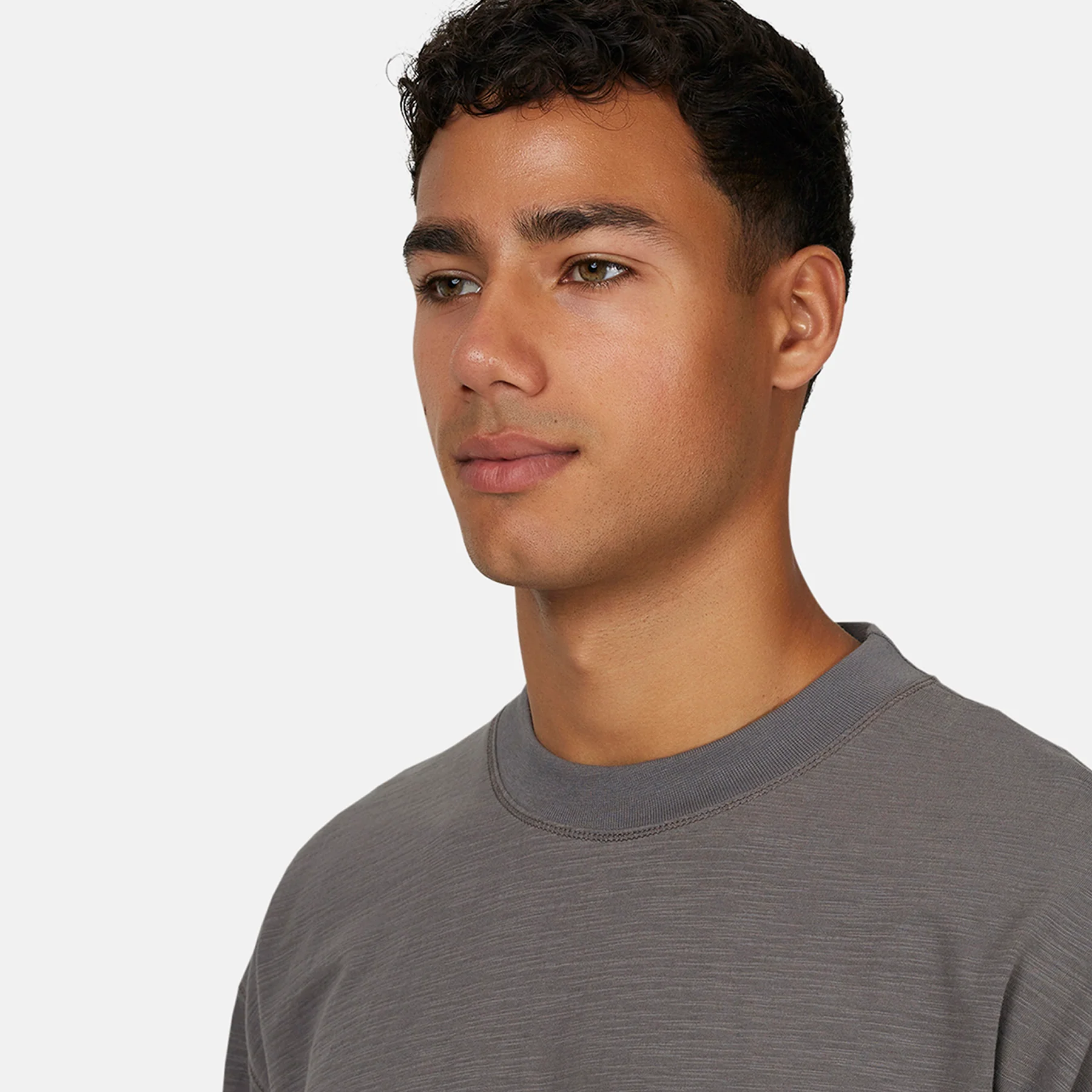 Monogram Slub Grey Long sleeve T-Shirt - Image 4