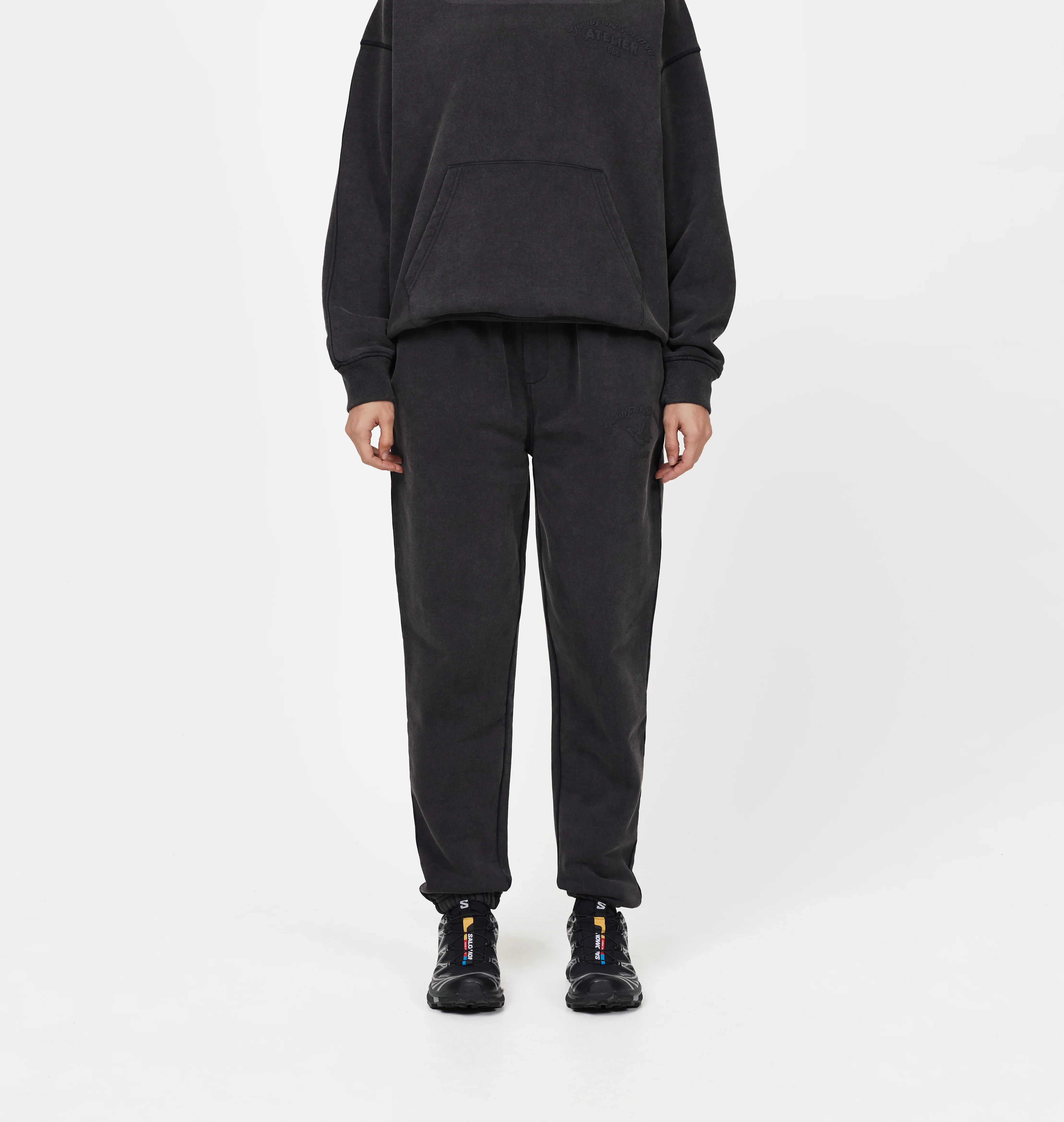 Float Butterfly Washed Black Sweatpants