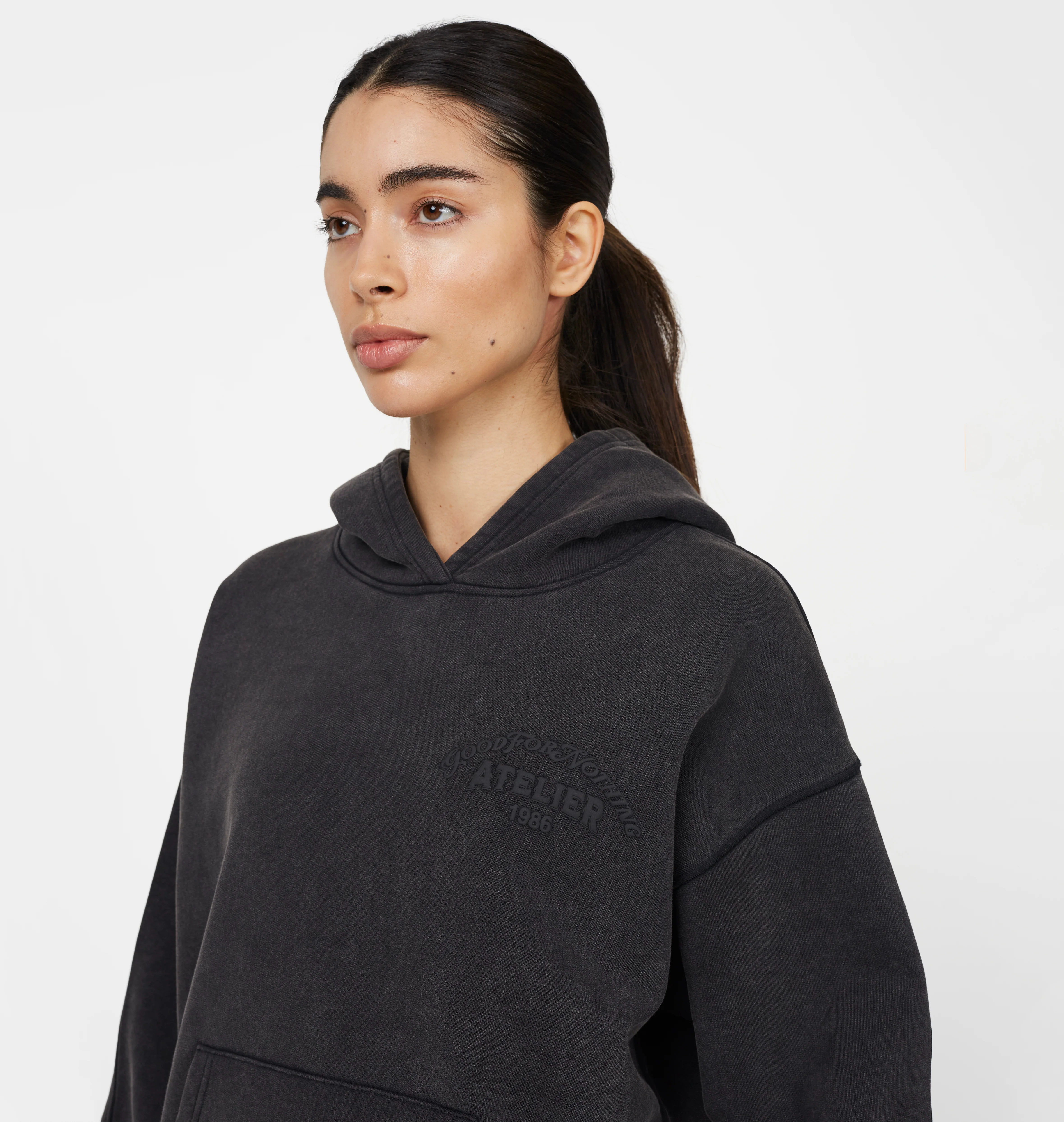 Float Butterfly Washed Black Hoodie - Image 3