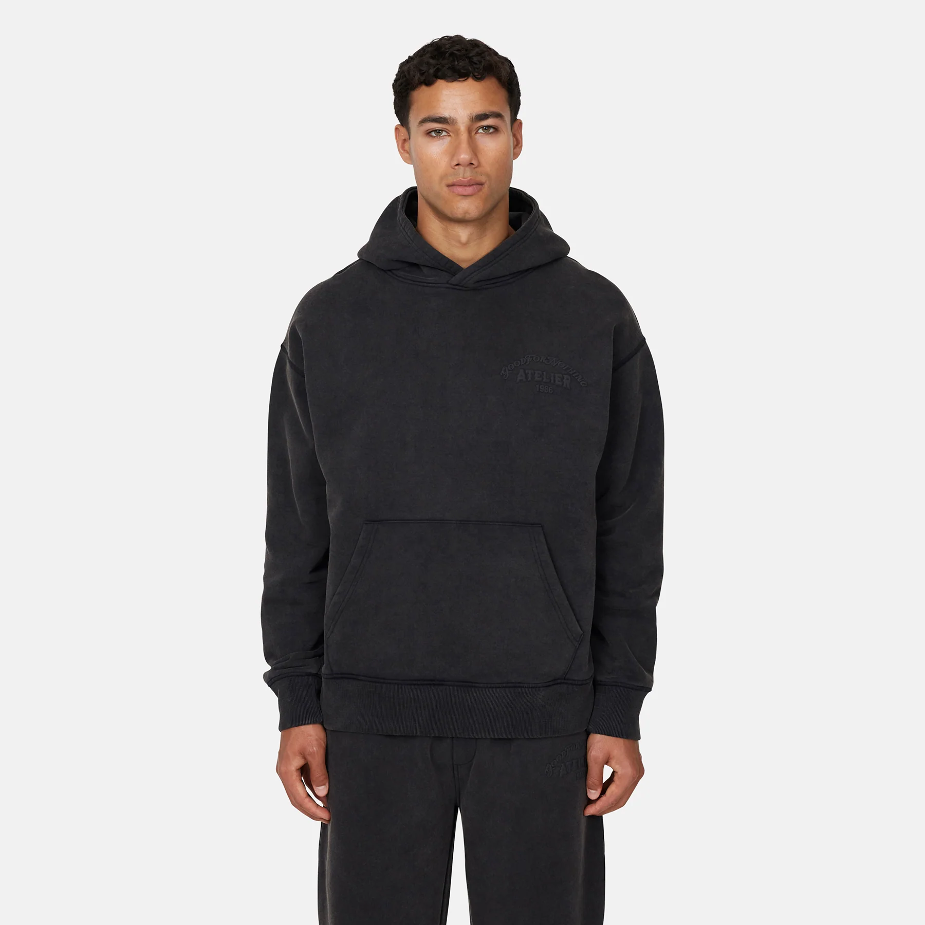 Float Butterfly Washed Black Hoodie