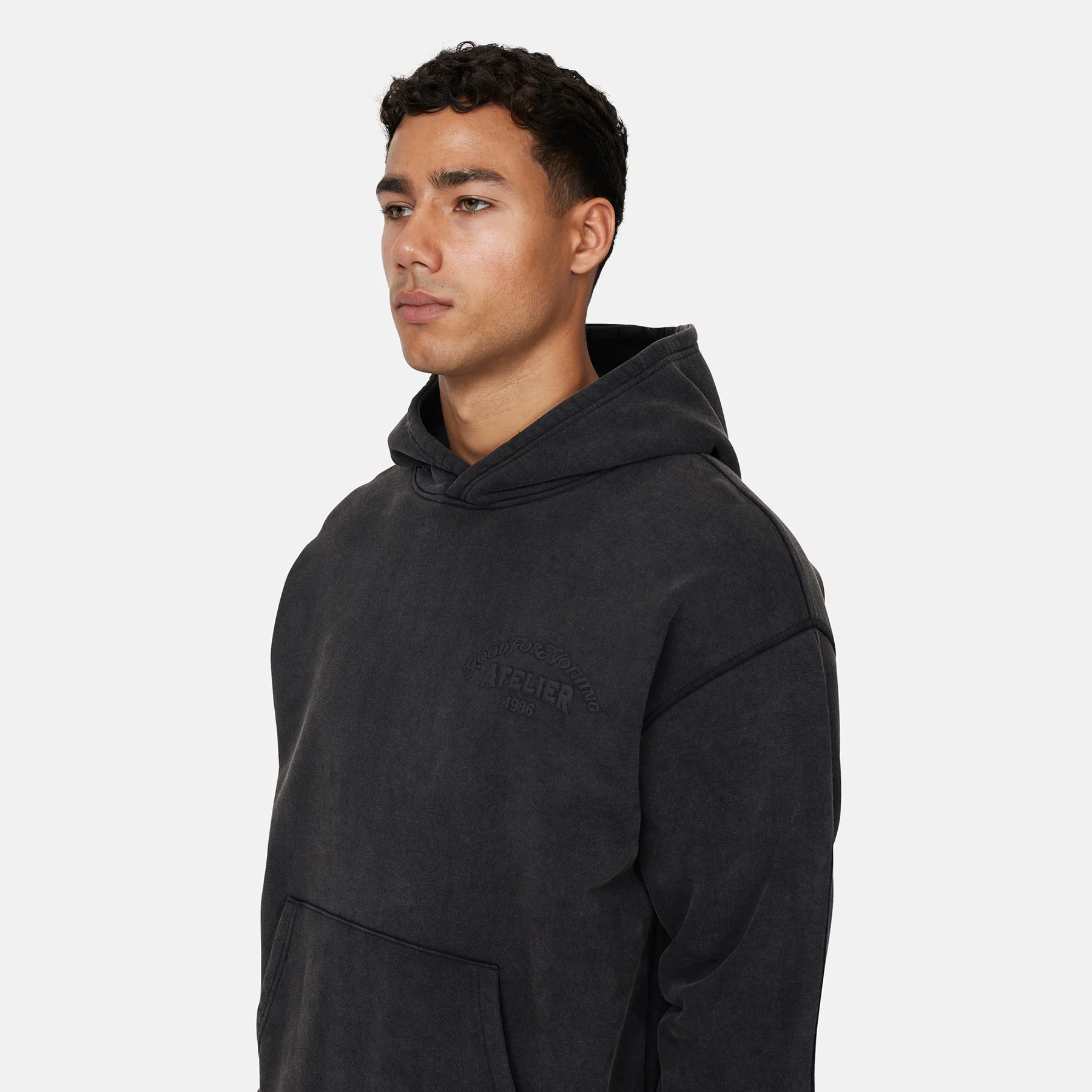 Float Butterfly Washed Black Hoodie - Image 4