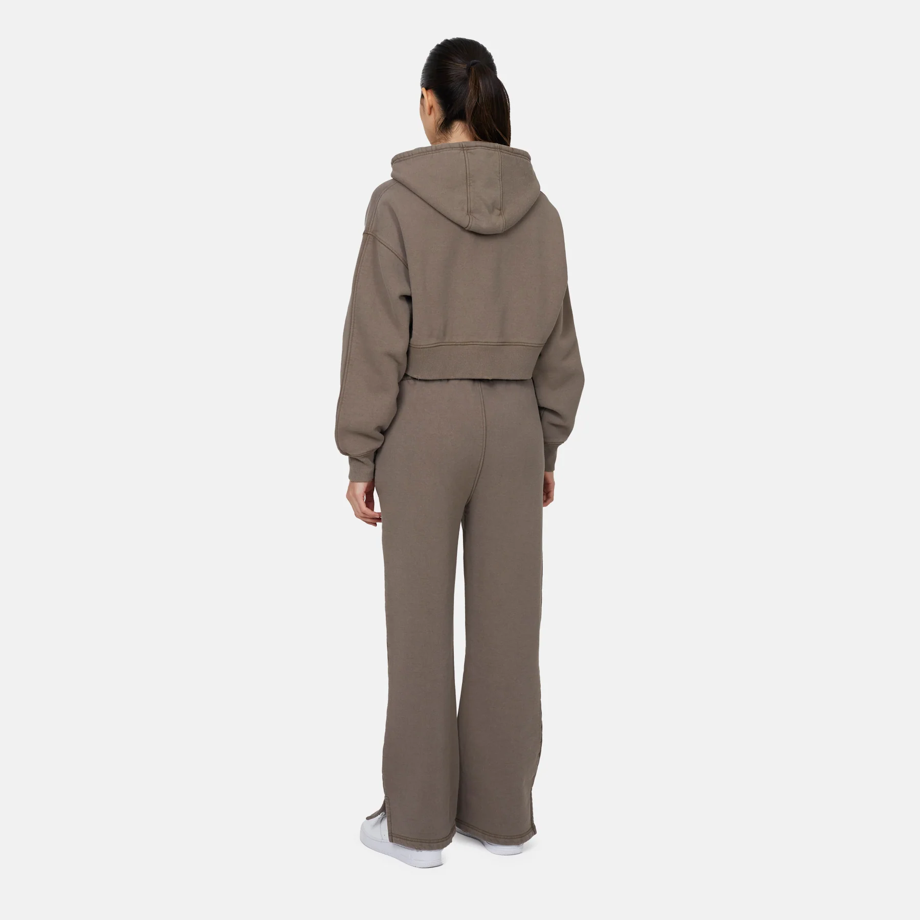 Authentic Taupe Zip Hoodie - Image 4