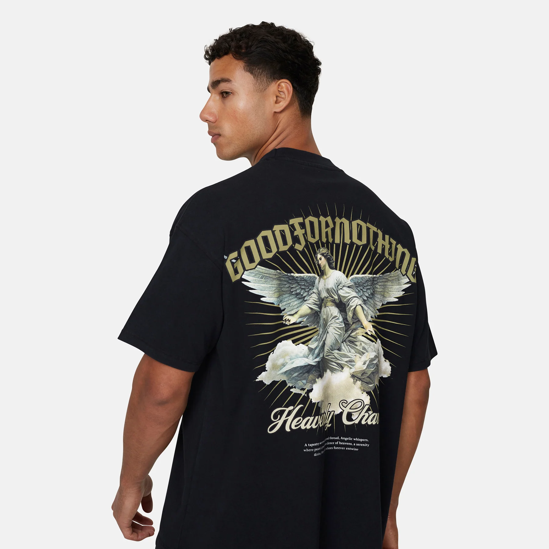 Heavenly Chaos Black T-shirt - Image 4
