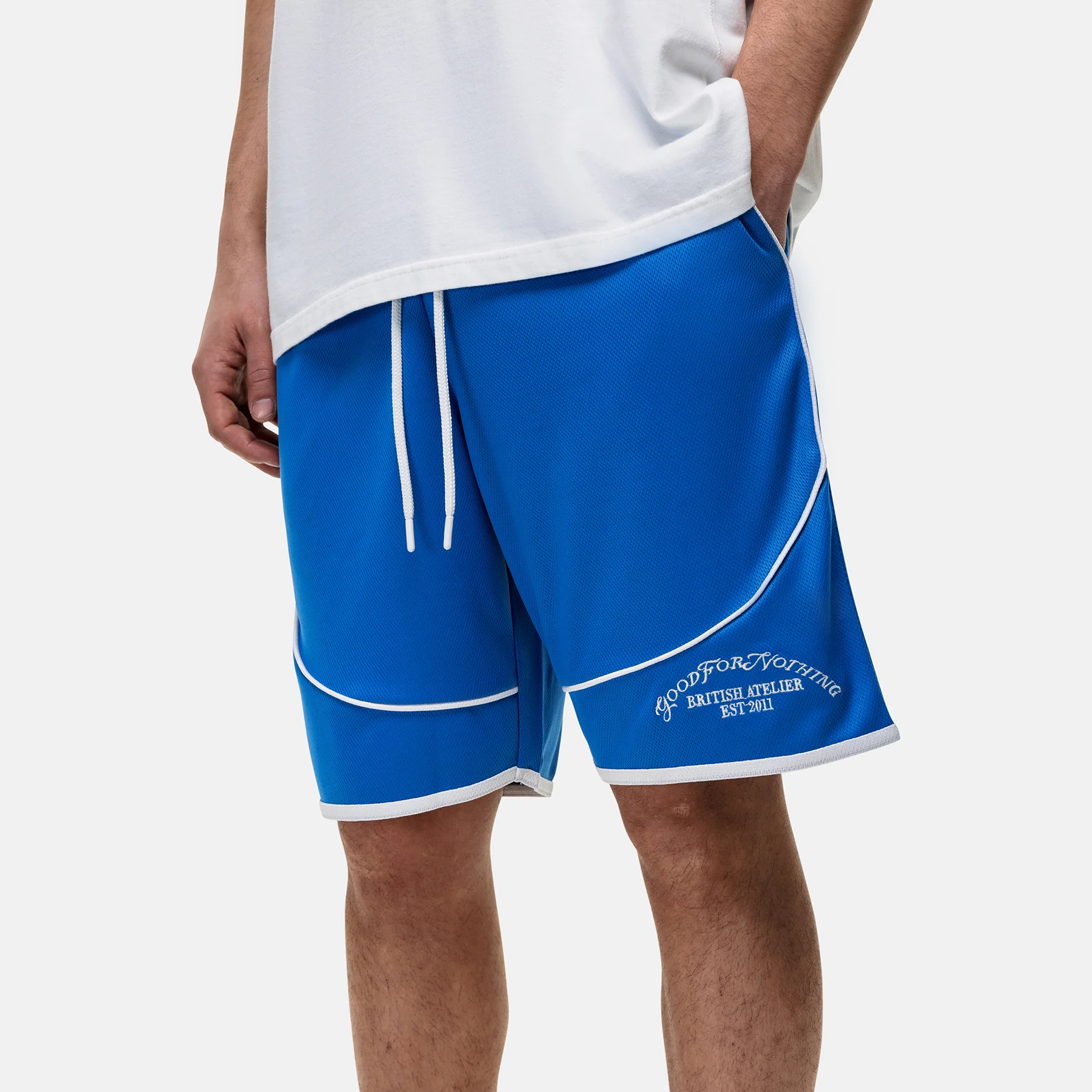 Atelier Mesh Blue Shorts - Image 3