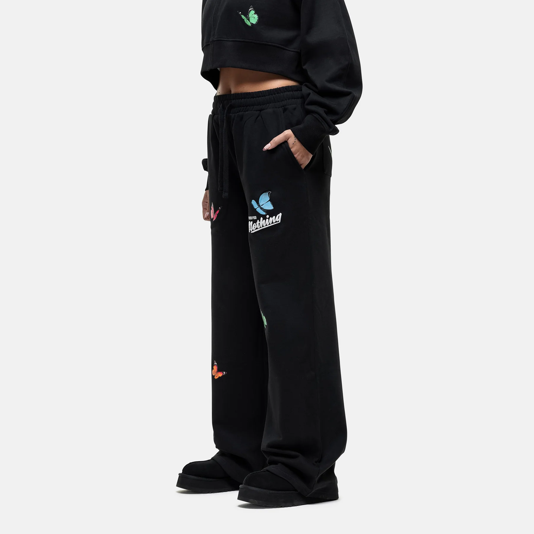 Flight Washed Black Baggy Jogger - Image 2