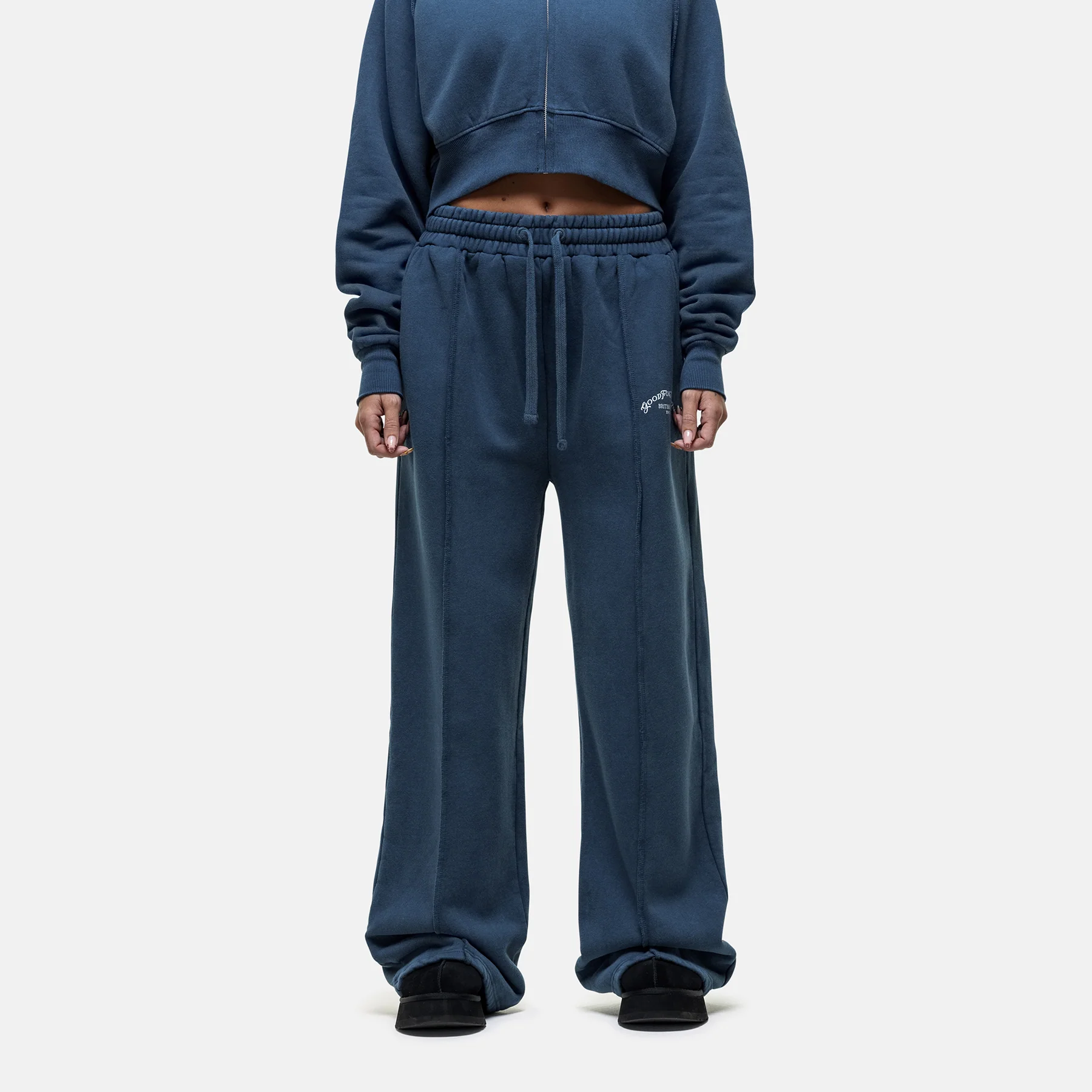 Raw Seam Vintage Blue Sweatpants - Image 2