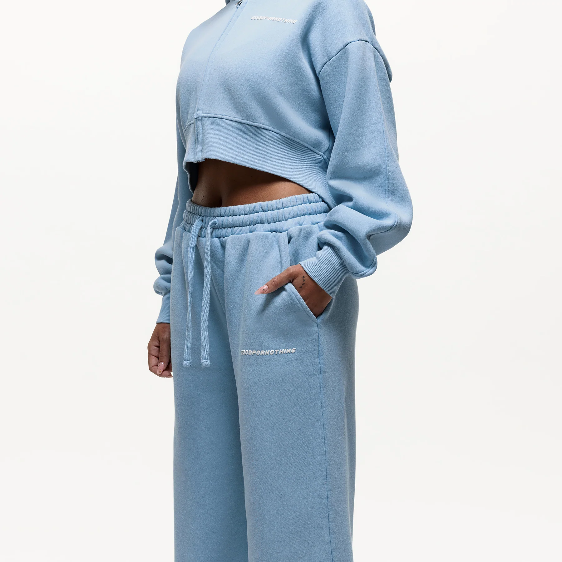 Vintage Washed Powder Blue Sweatpant - Image 3
