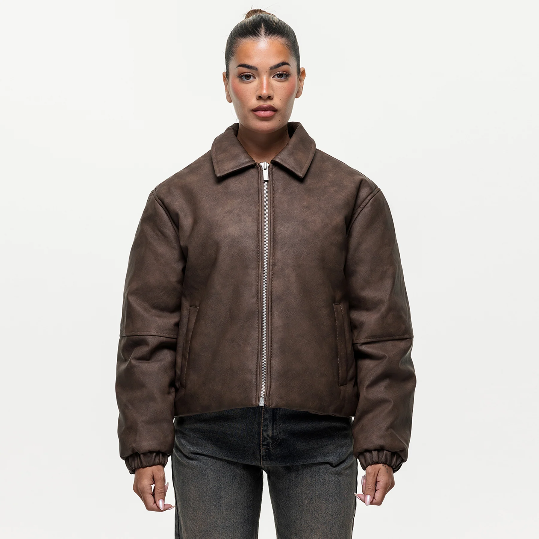 Vintage Brown Leather Coach Jacket