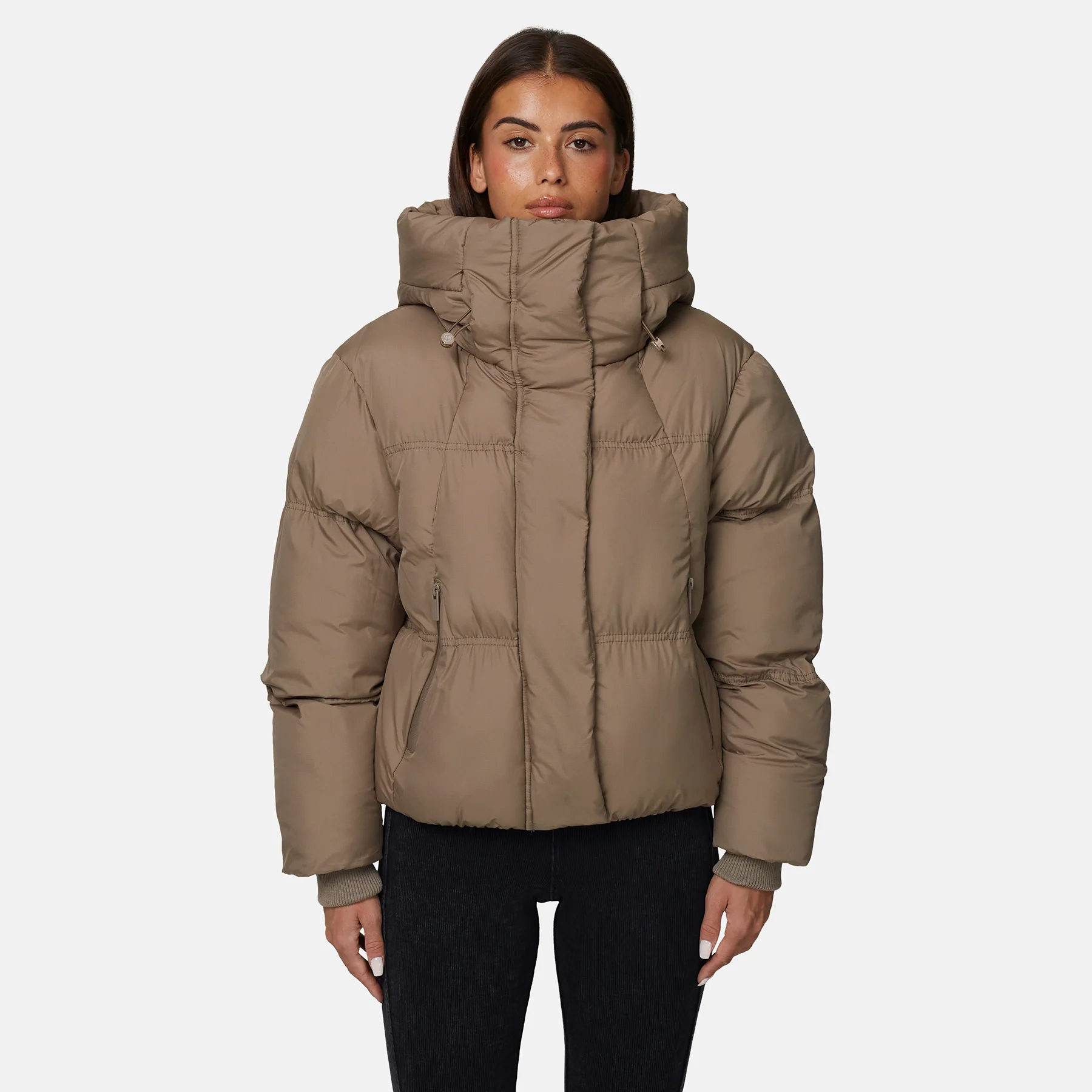 Squad Ripstop Taupe Puffer Jacket - Image 3