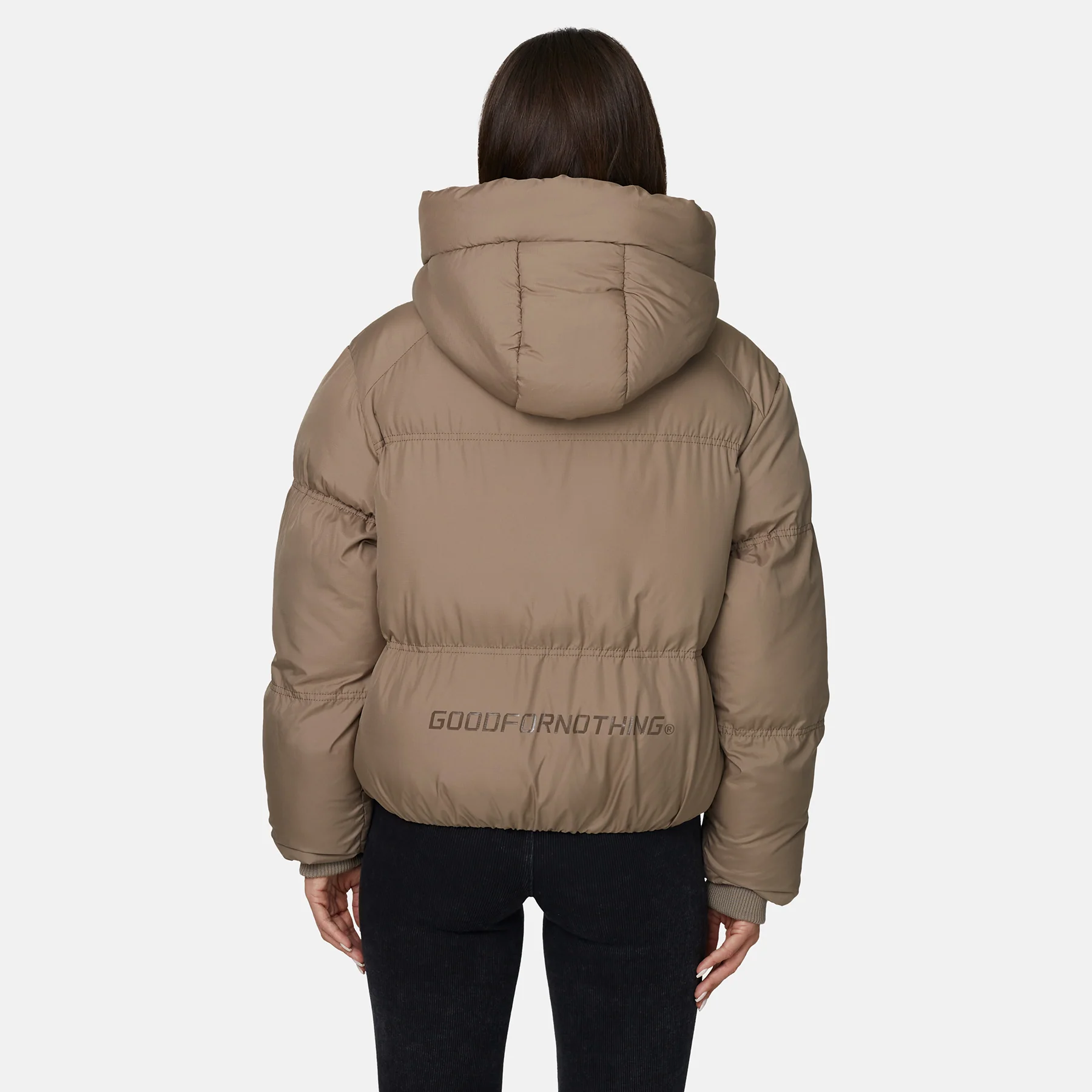 Squad Ripstop Taupe Puffer Jacket - Image 4