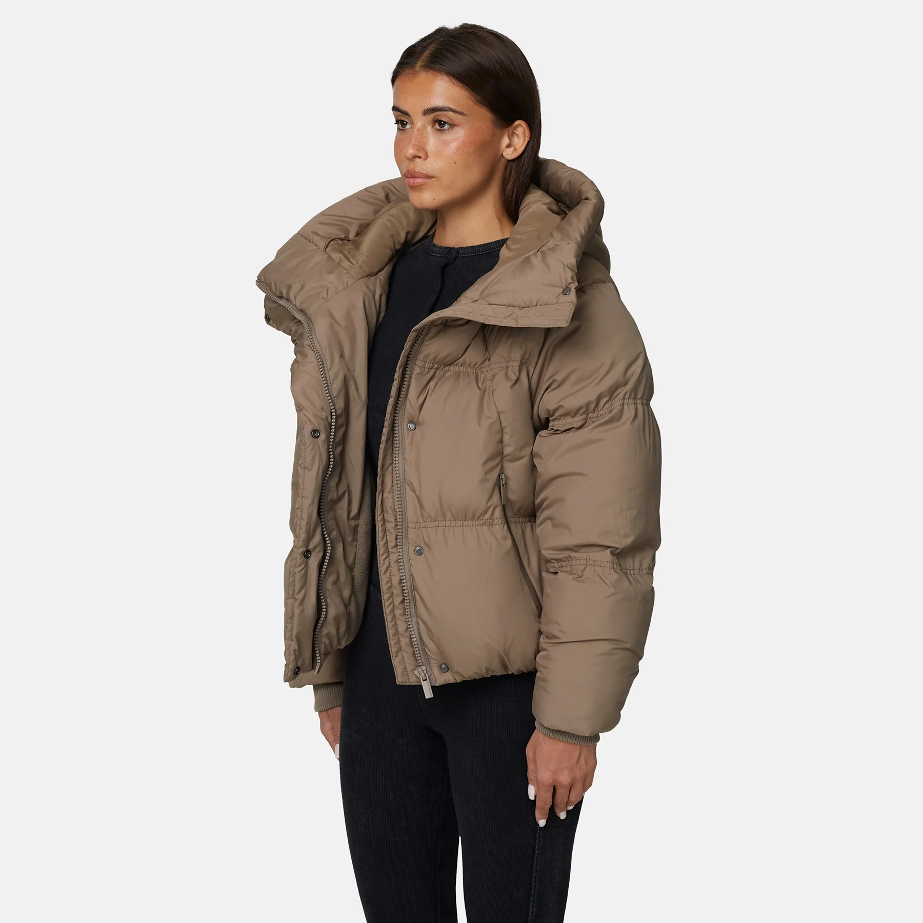 Squad Ripstop Taupe Puffer Jacket - Image 5