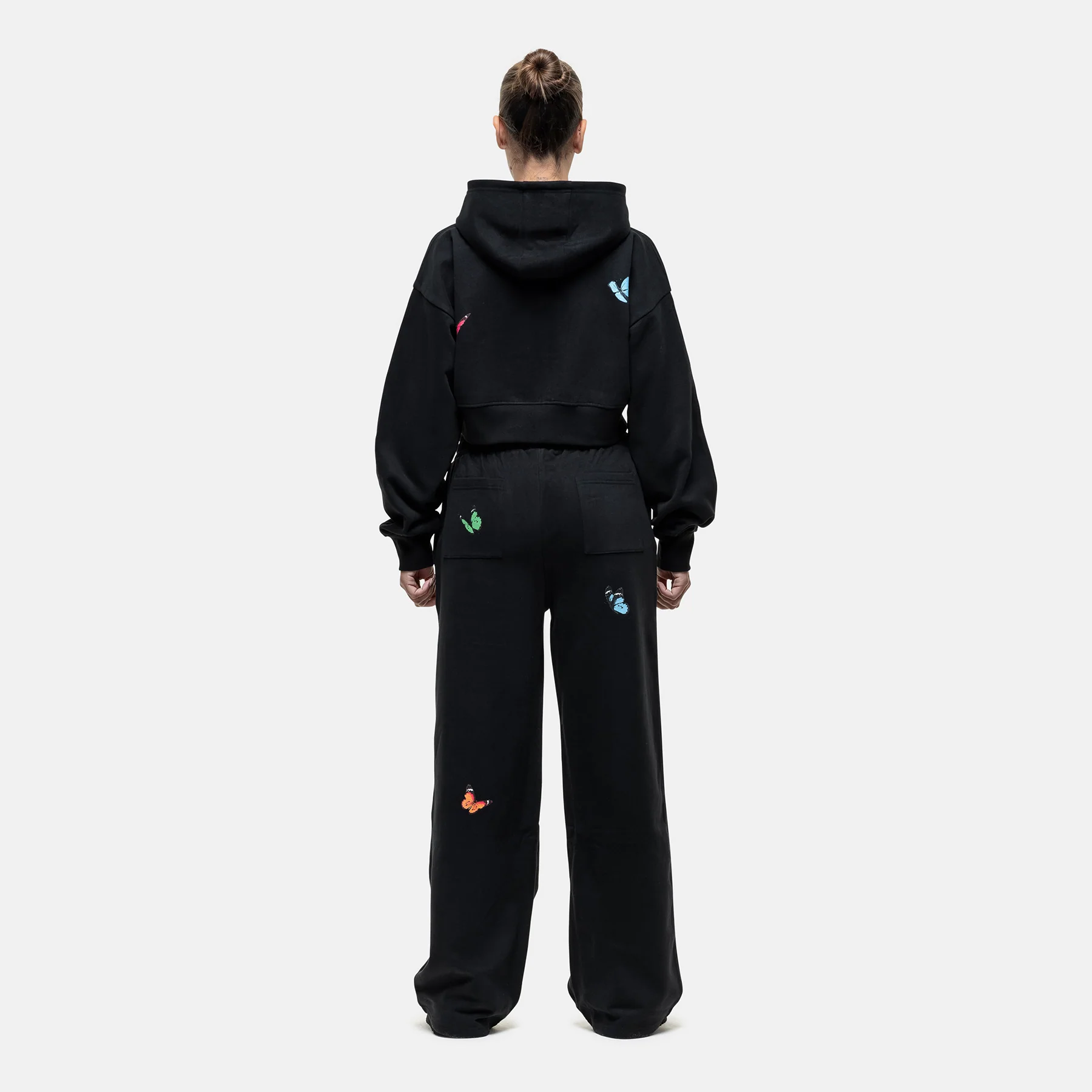 Flight Washed Black Crop Zip Hoodie - Image 6