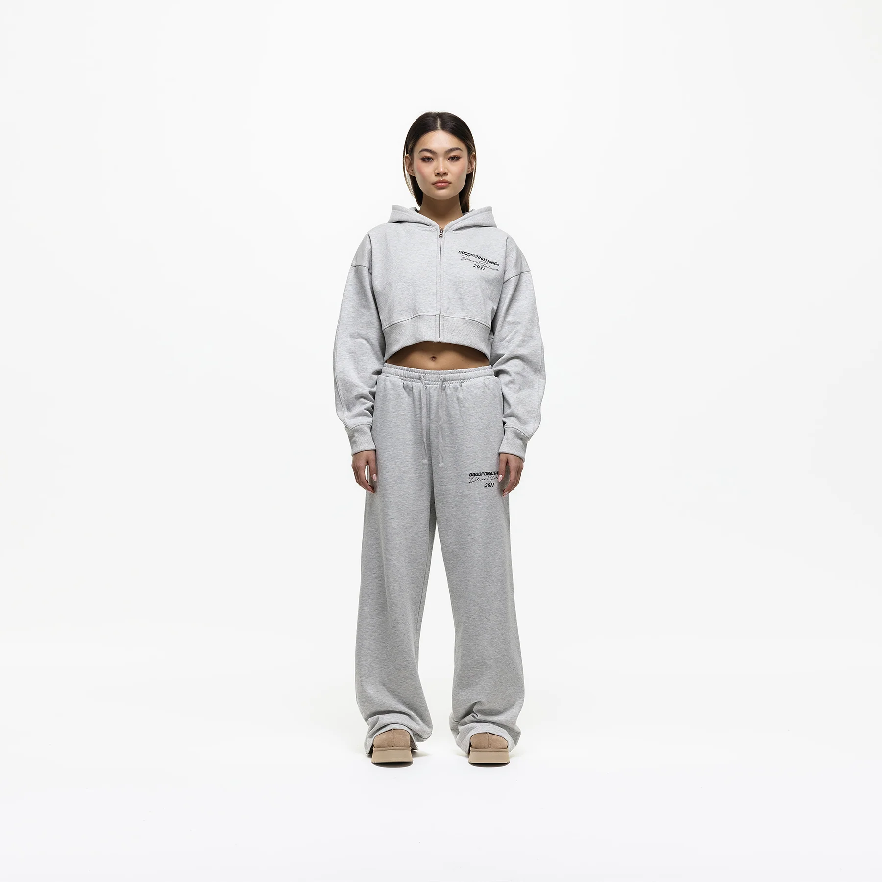 Dream Forever Grey Marl Zip Hoodie (Final Sale) - Image 5
