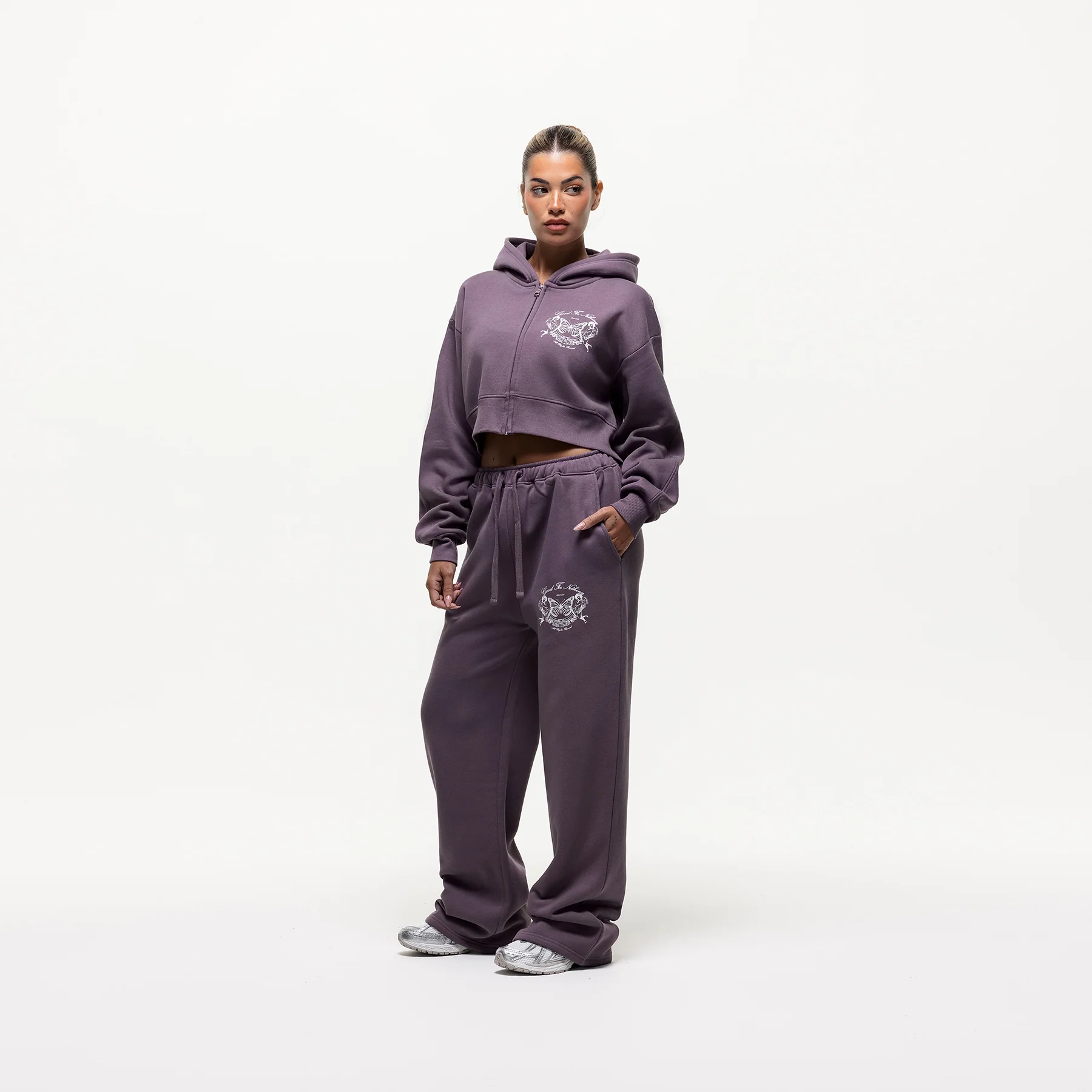 Renassaince Mauve Zip Hoodie - Image 4
