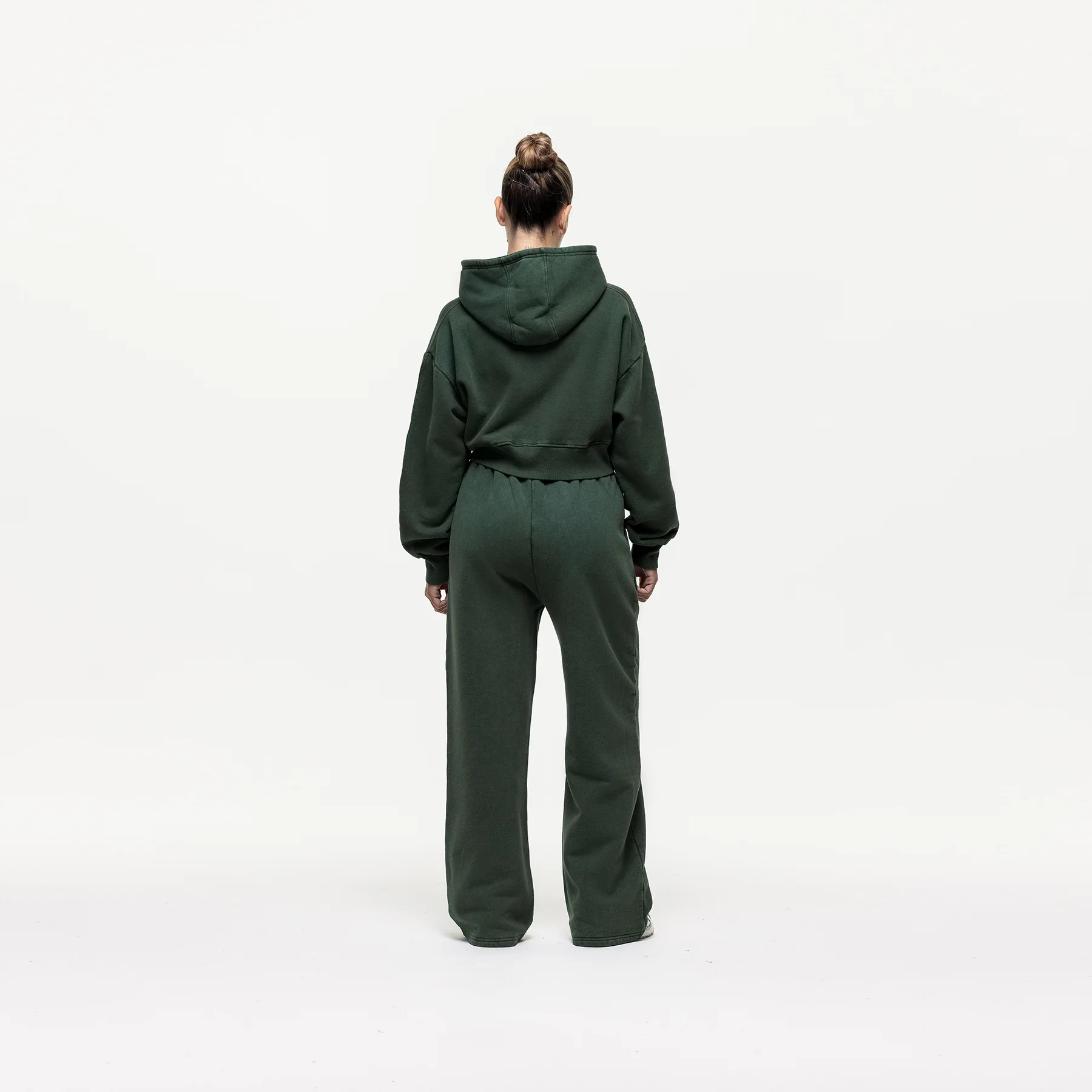 Vintage Washed Green Zip Hoodie - Image 6