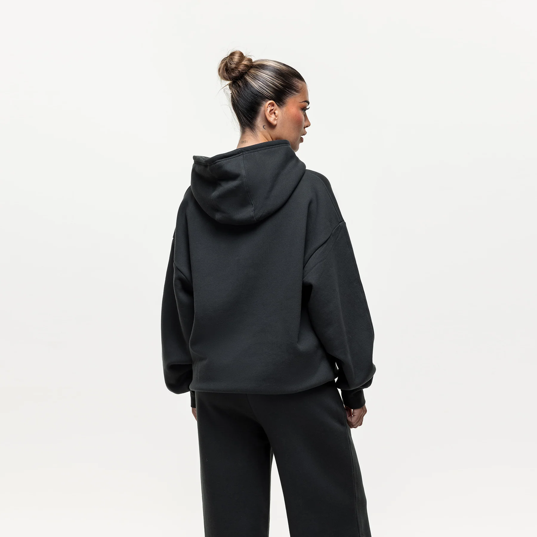 Vintage Onyx Black Hoodie - Image 2