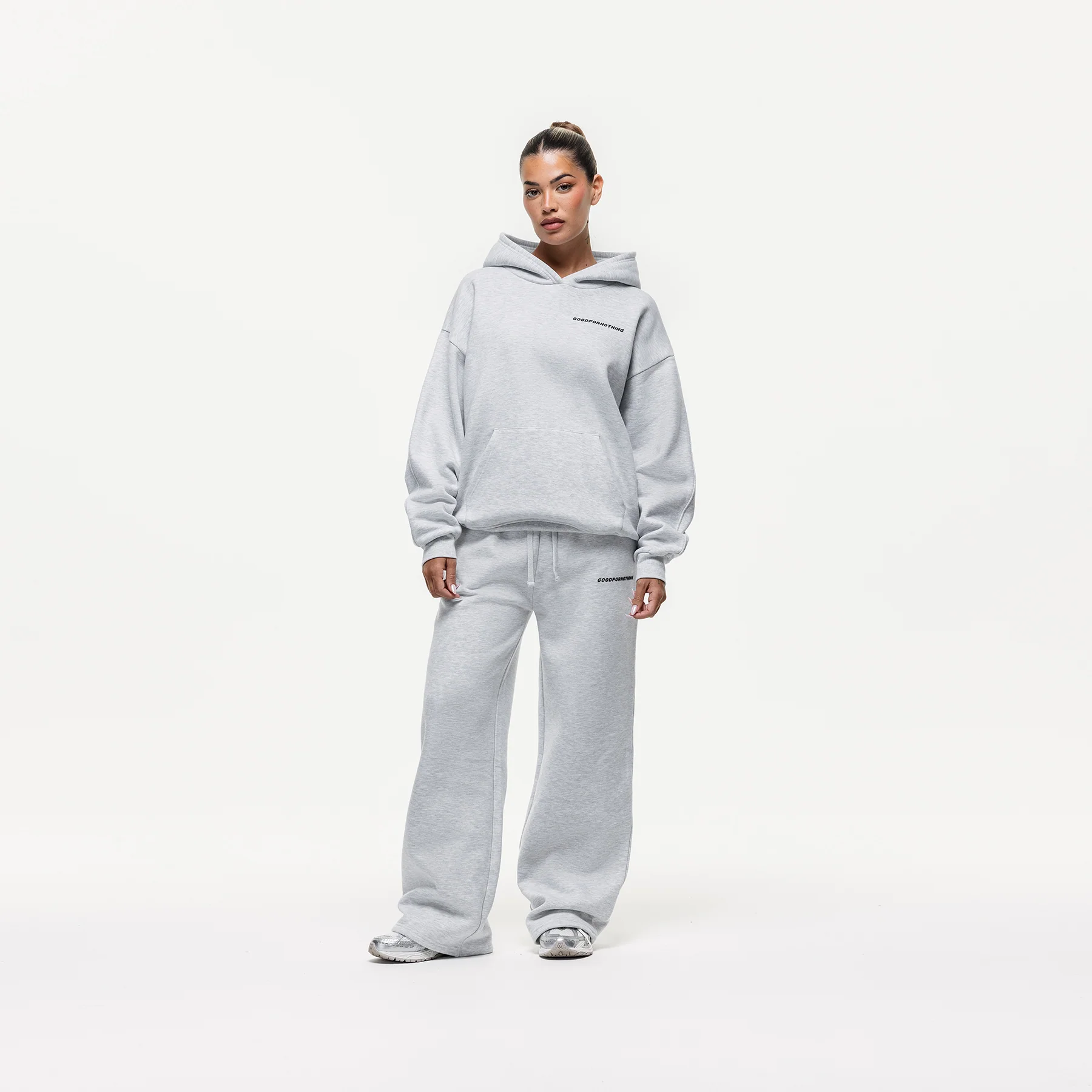 Vintage Grey Marl Hoodie - Image 4