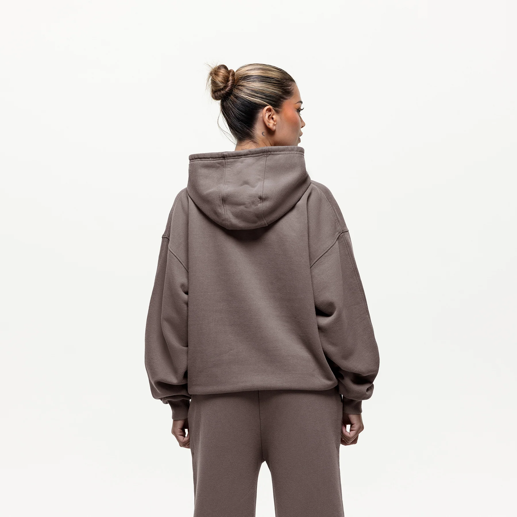 Vintage Washed Taupe Hoodie - Image 2