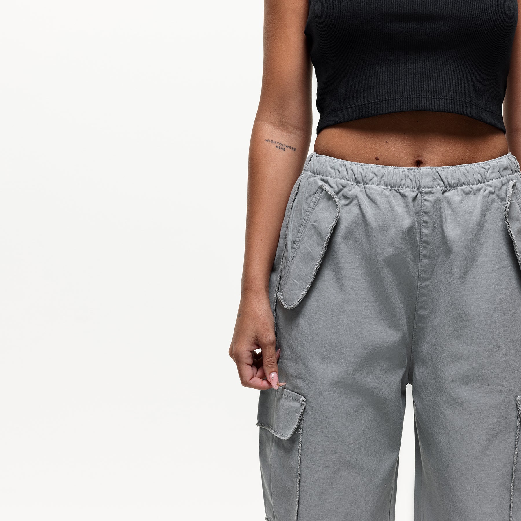 Distressed Sage Cargo Pants (Final Sale) - Image 3