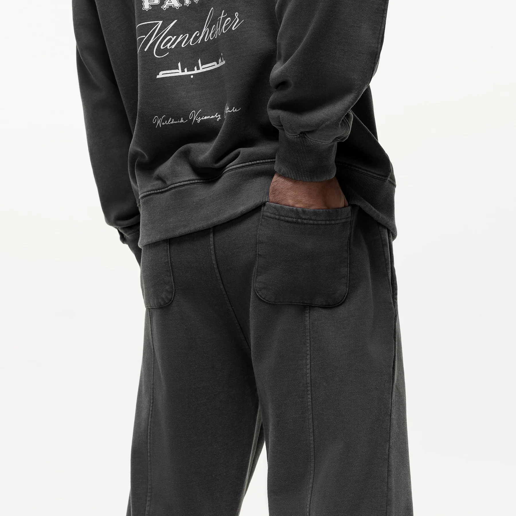 Relaxed Destination Washed Grey Sweatpants - Image 3