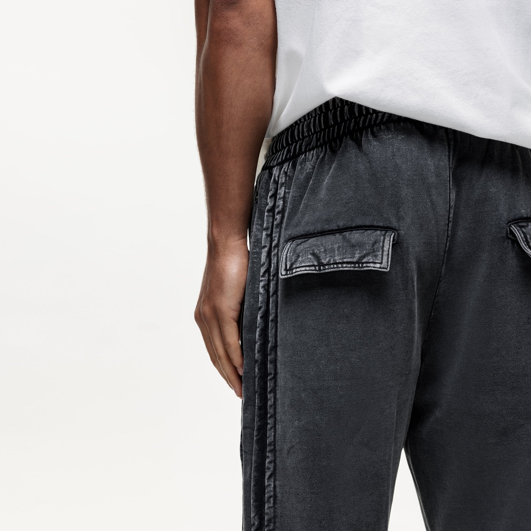 Partial Washed Grey Sweatpants - Image 4
