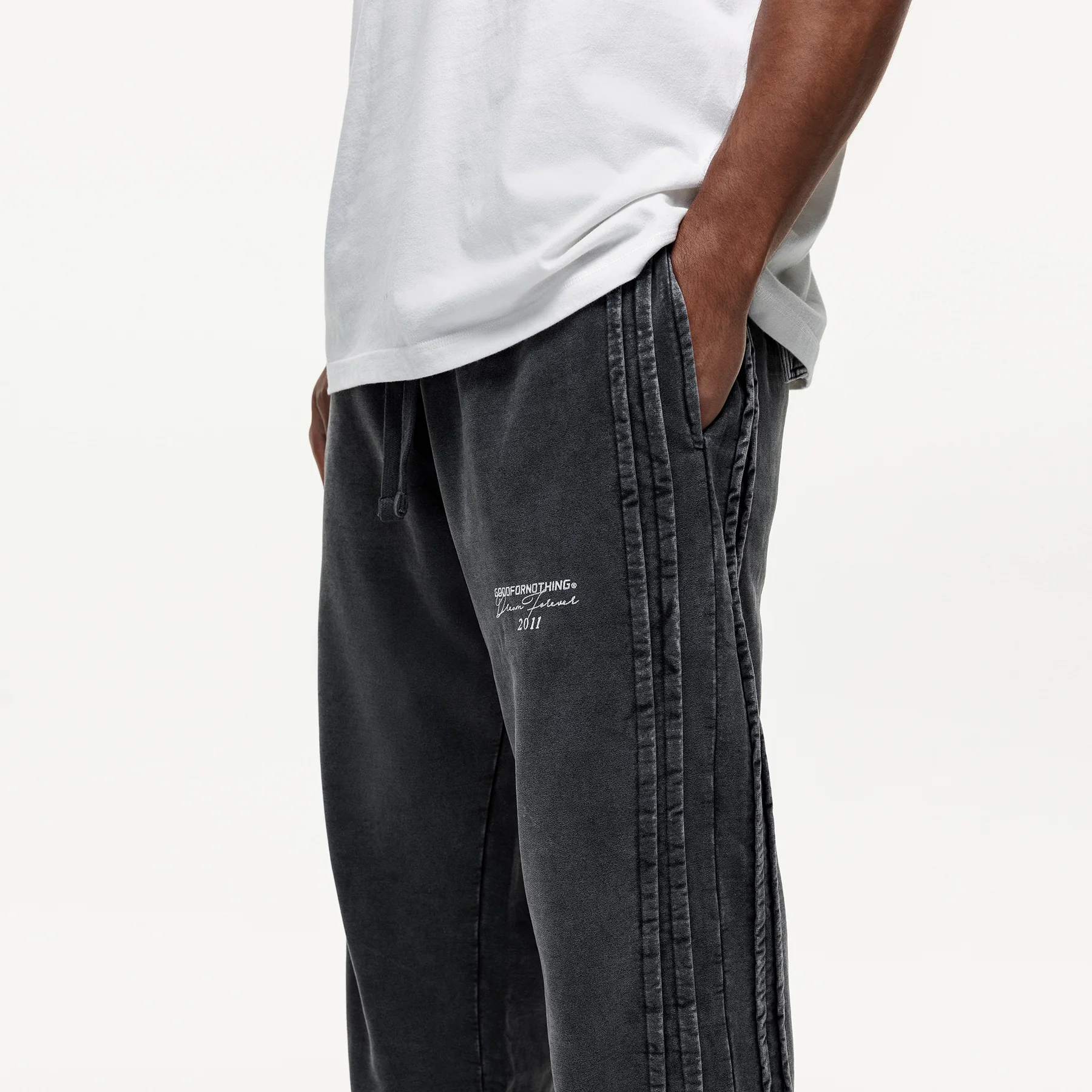 Partial Washed Grey Sweatpants - Image 6