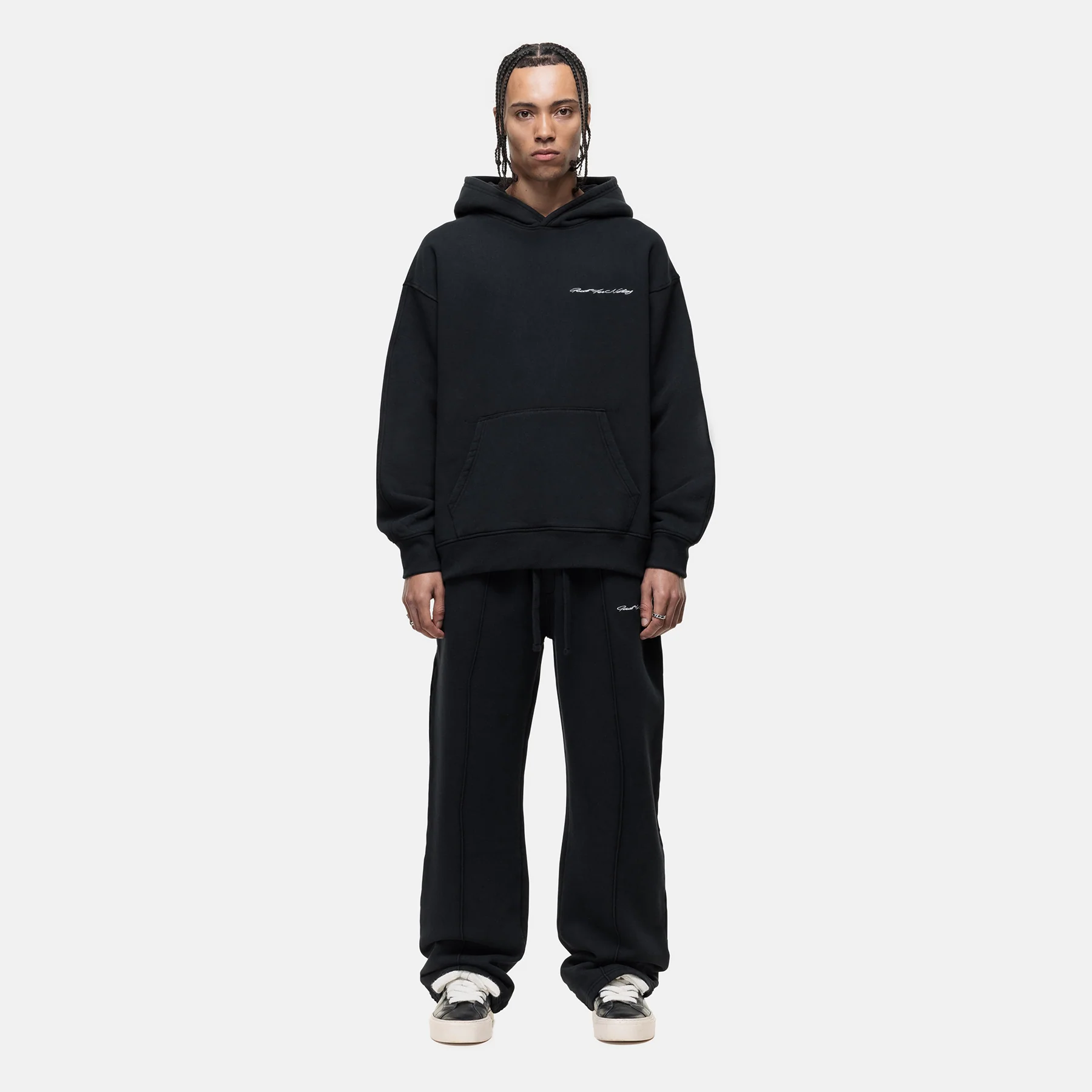 Scribble Washed Black Joggers - Image 4
