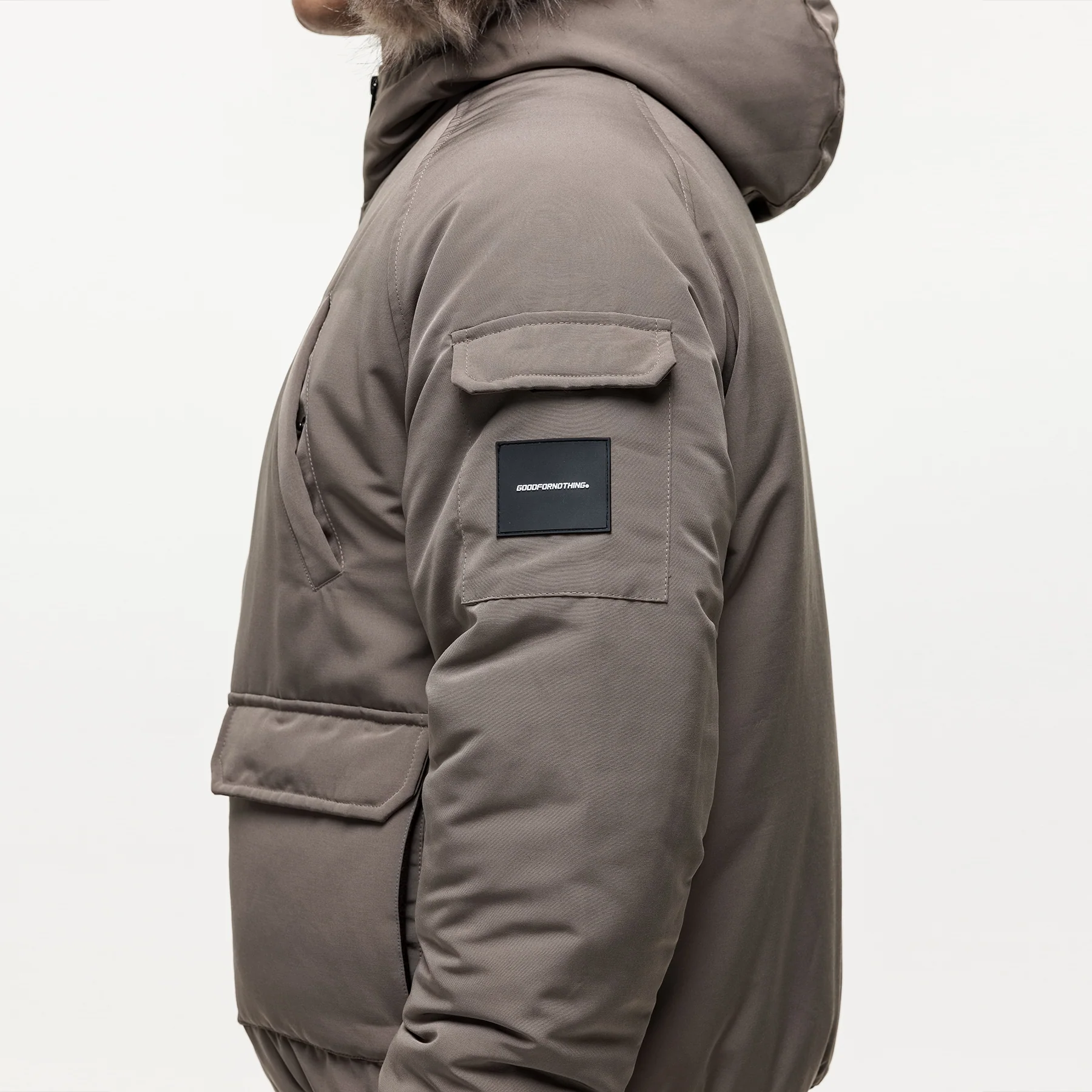 Fortitude Taupe Parka Bomber - Image 3