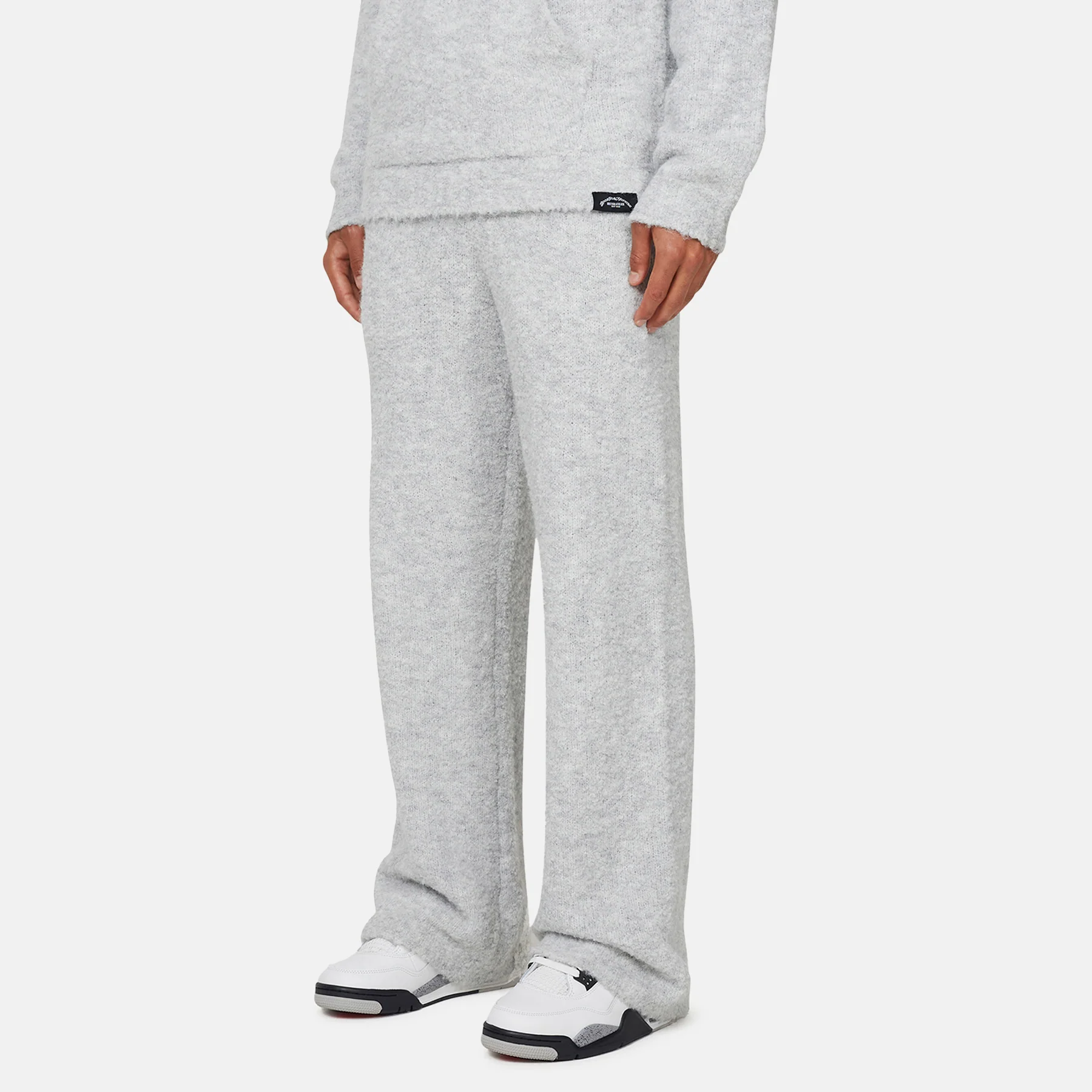 Cozy Boucle Knitwear Grey Pants - Image 2