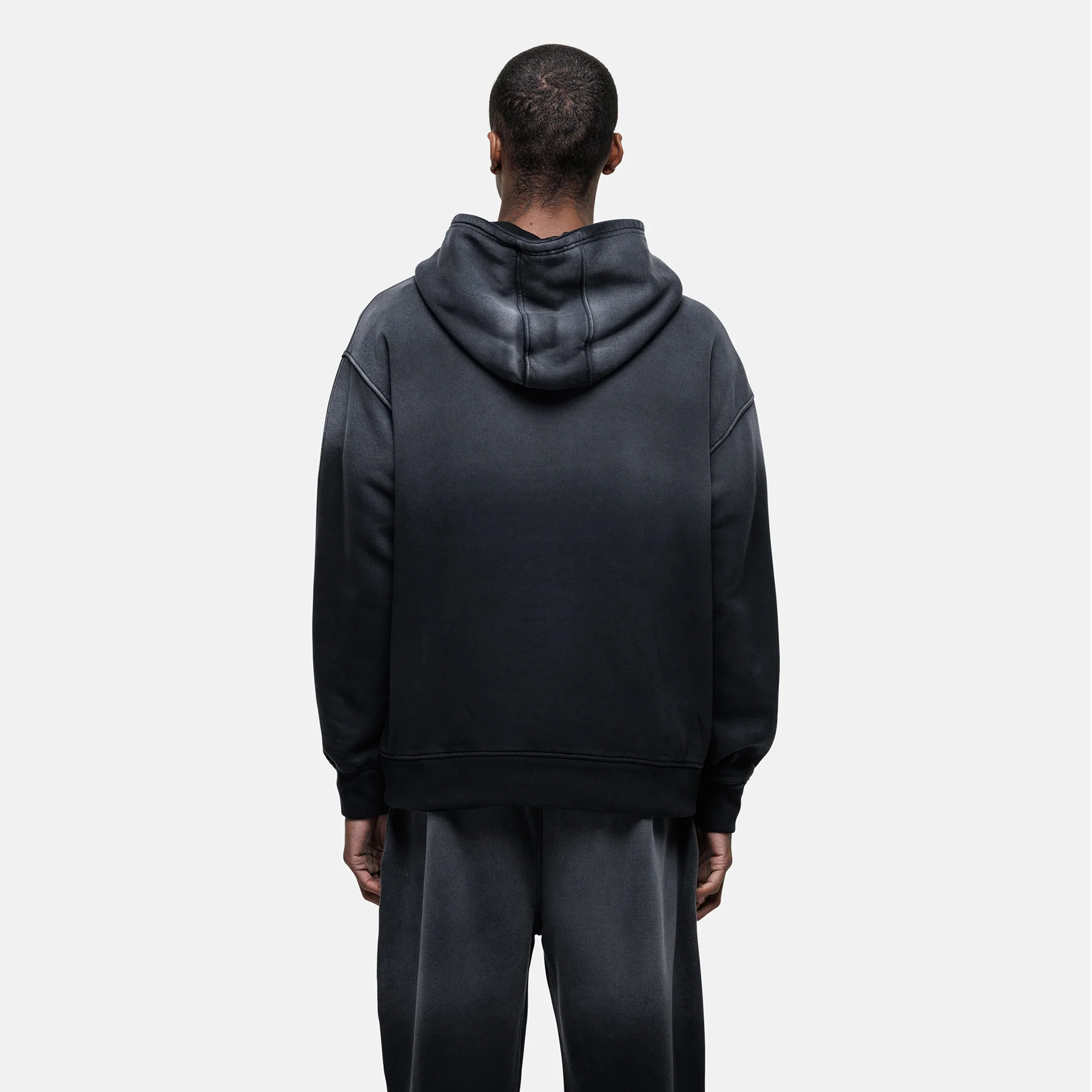 Vintage 1986 Faded Black Hoodie - Image 2