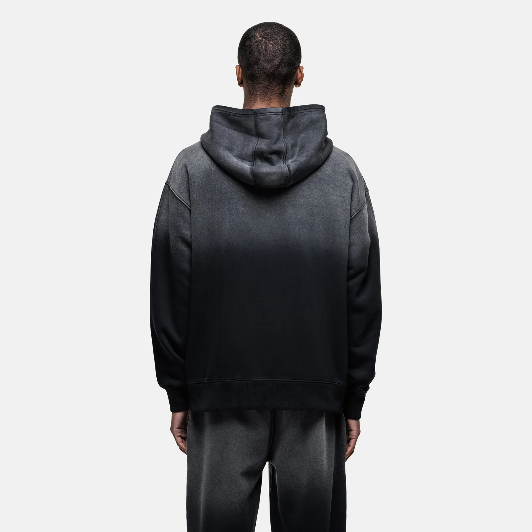 Vintage 1986 Faded Black Zip Hoodie - Image 2