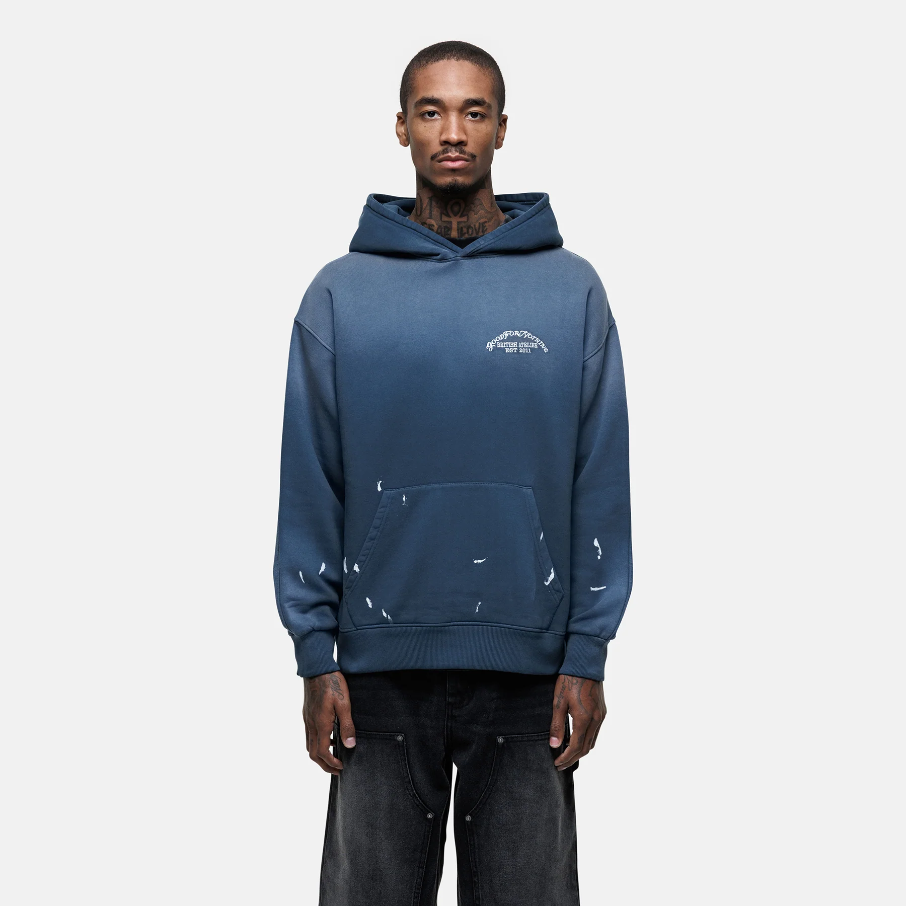 Abrade Gradient Blue Hoodie