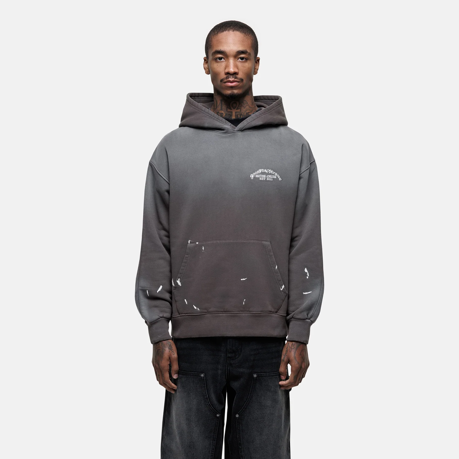 Abrade Gradient Taupe Hoodie