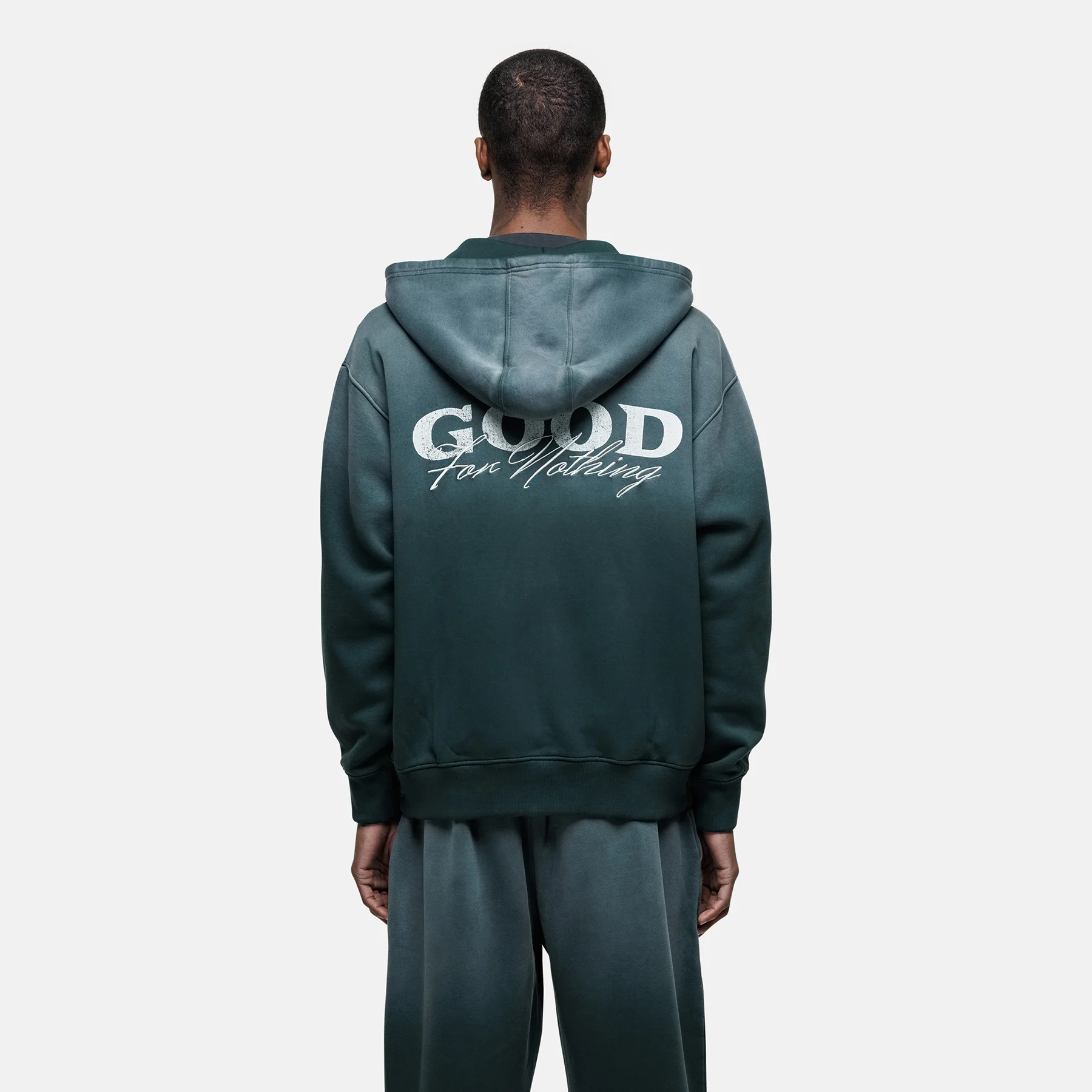Alaska Gradient Green Zip Hoodie - Image 2