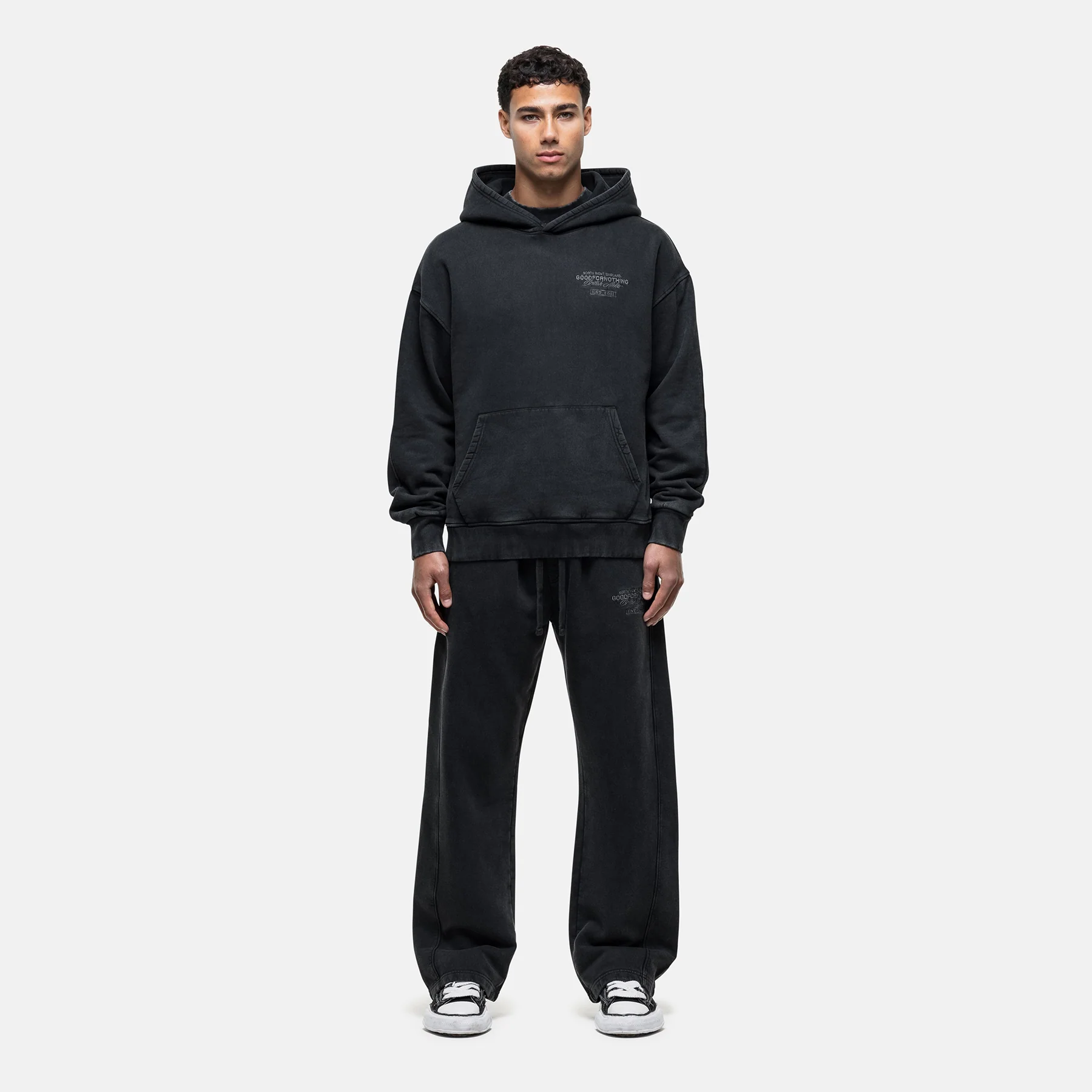 Atelier Washed Black Hoodie - Image 3