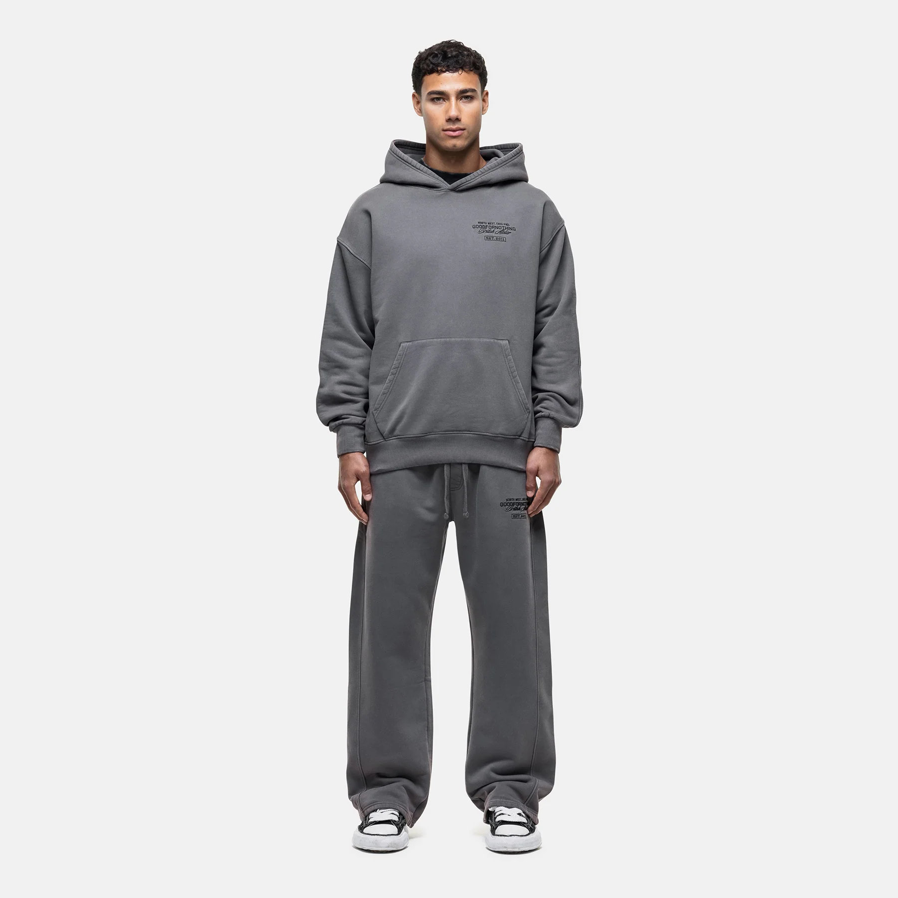 Atelier Washed Grey Hoodie - Image 3