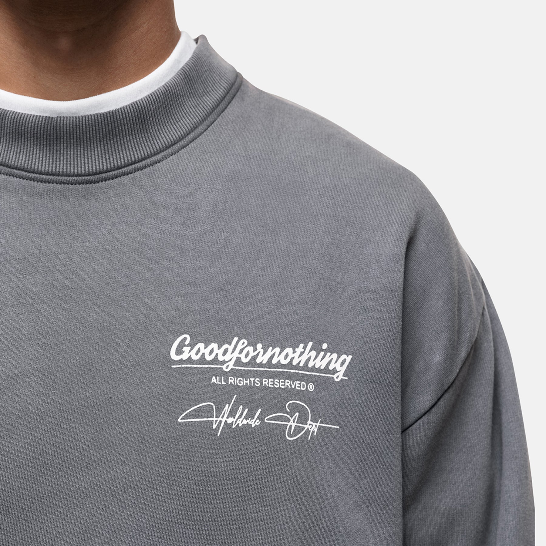 Cult Butterfly Grey Washed Sweatshirt - Image 3