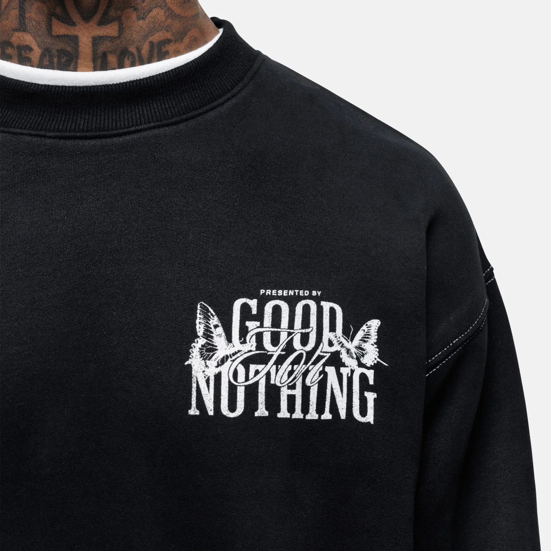 Dakota Butterfly Black Sweatshirt - Image 2