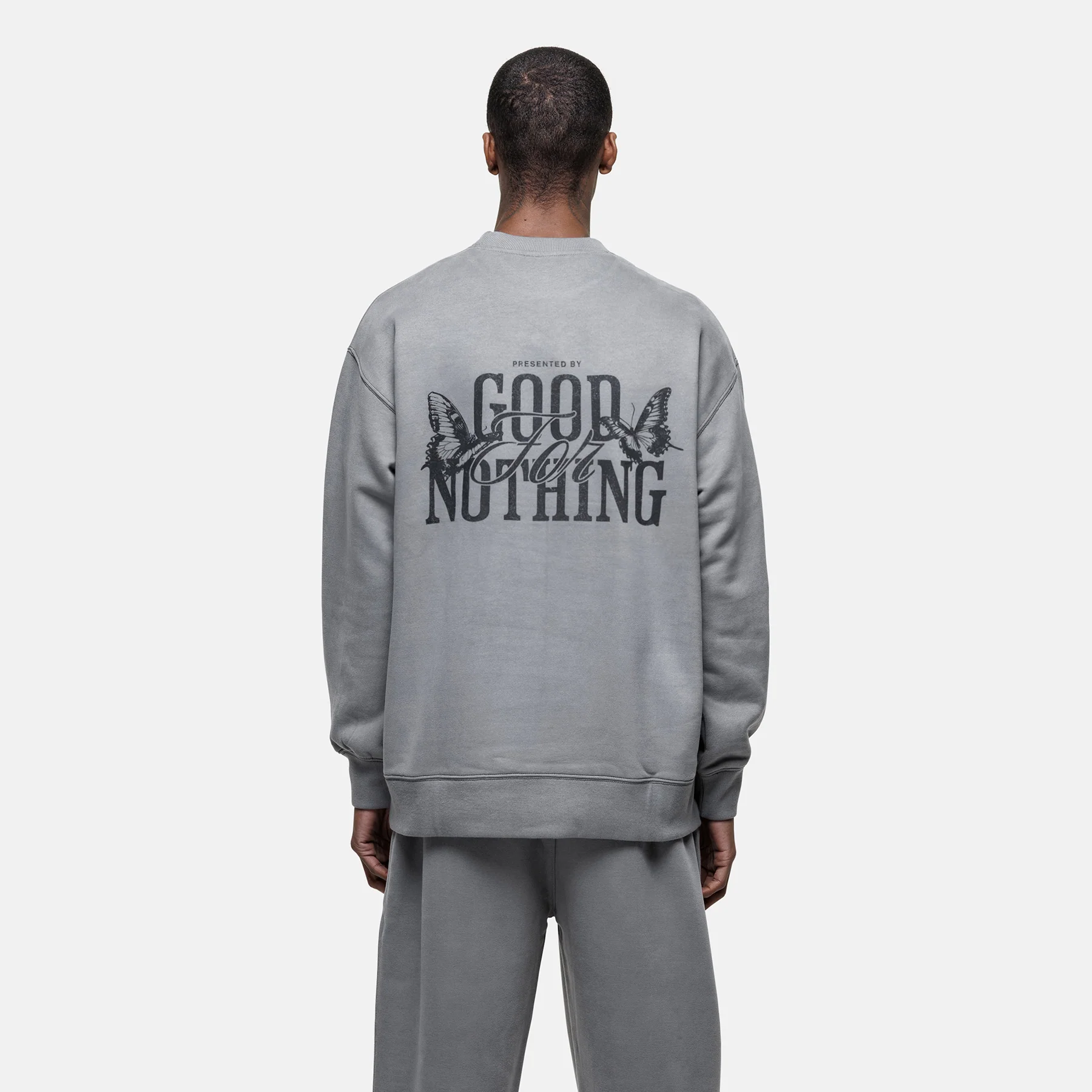 Dakota Butterfly Grey Sweatshirt - Image 3