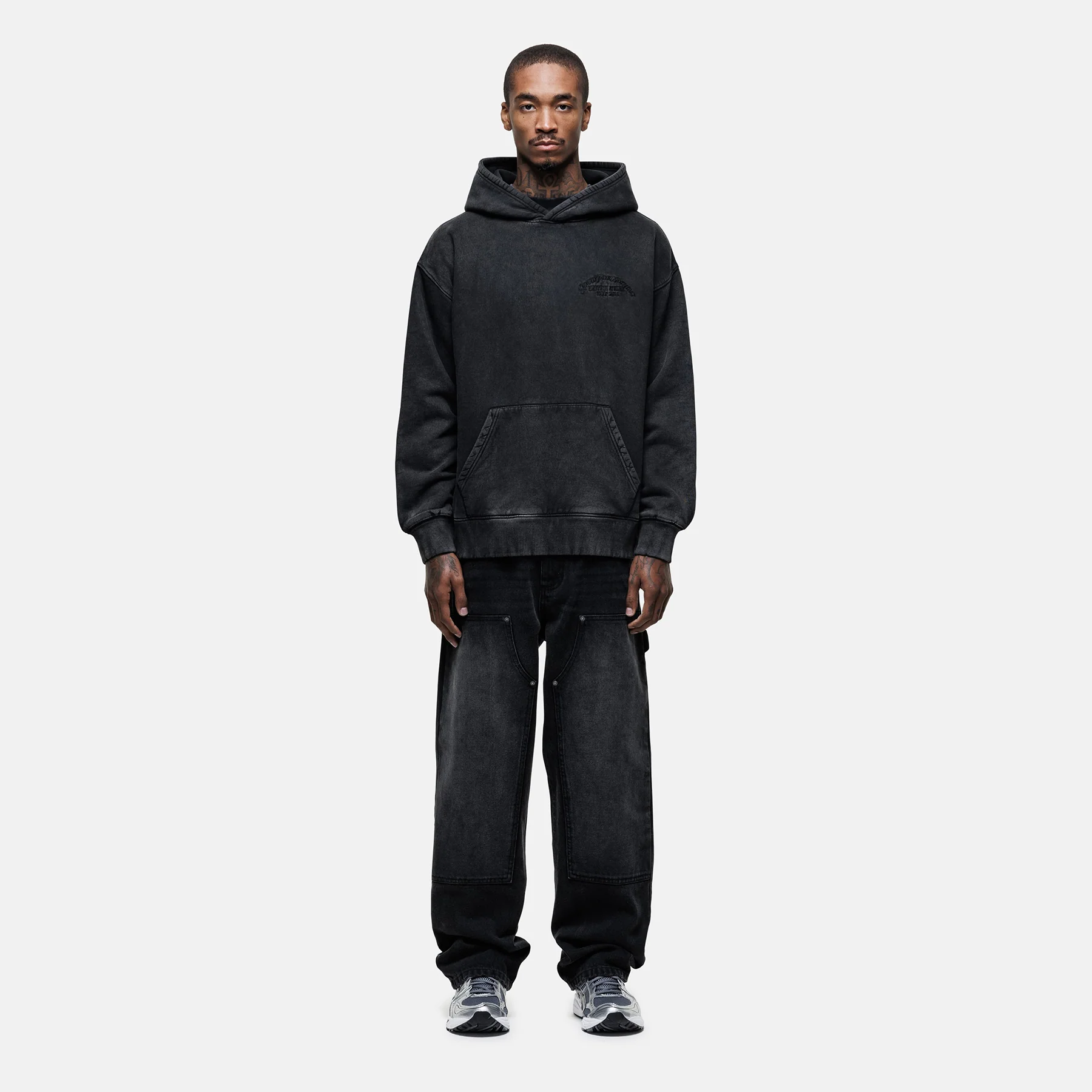 Vintage Black Wash Hoodie - Image 3