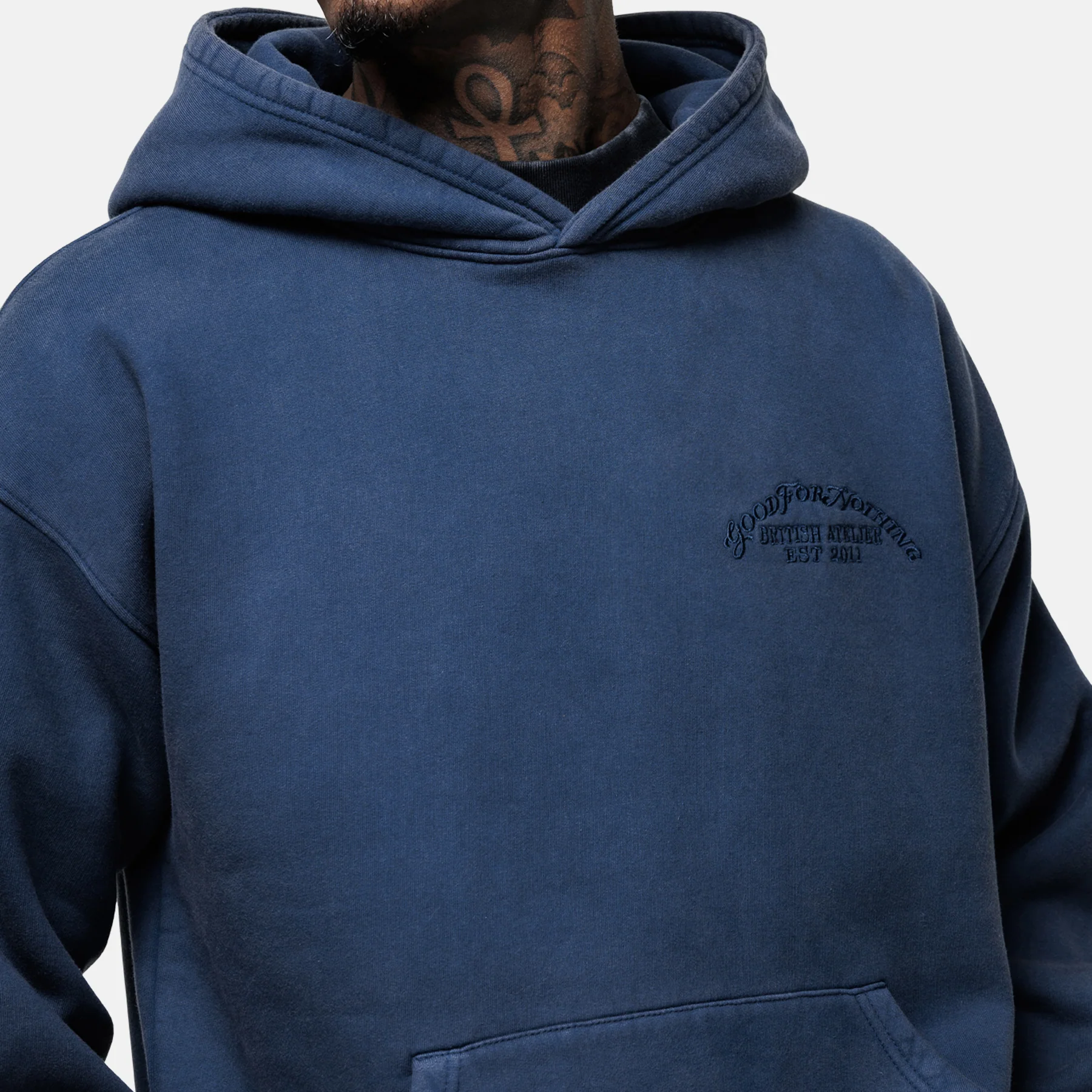 Vintage Blue Wash Hoodie - Image 4