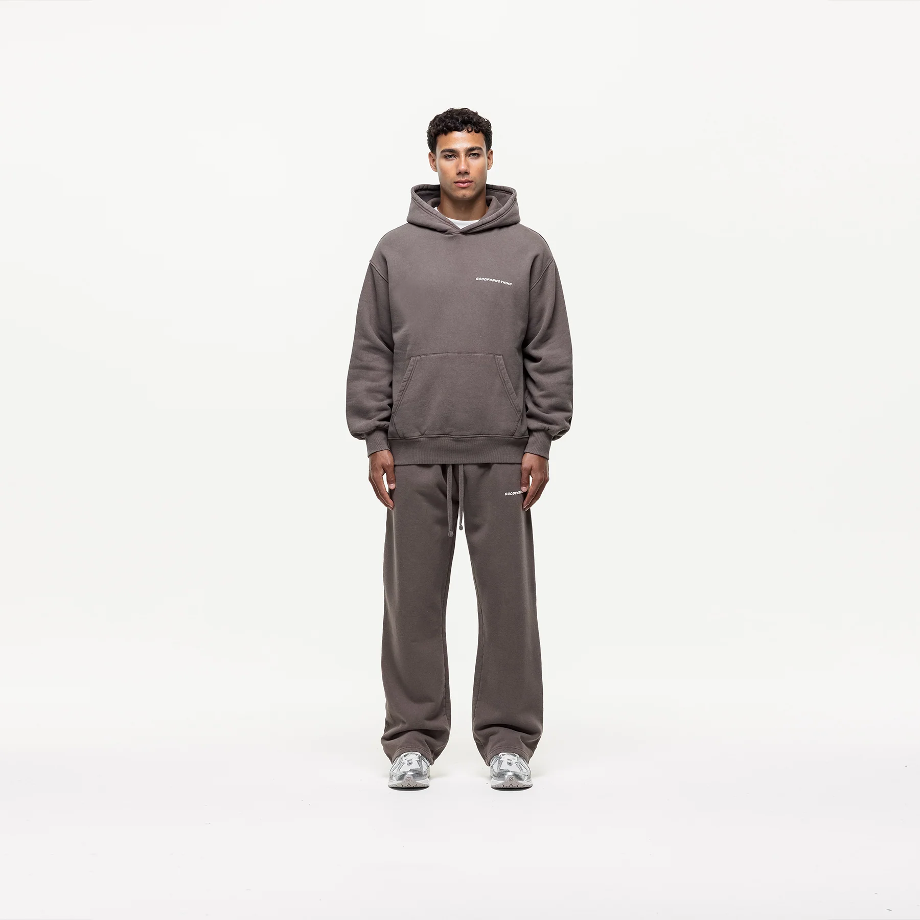 Vintage Washed Taupe Hoodie - Image 3