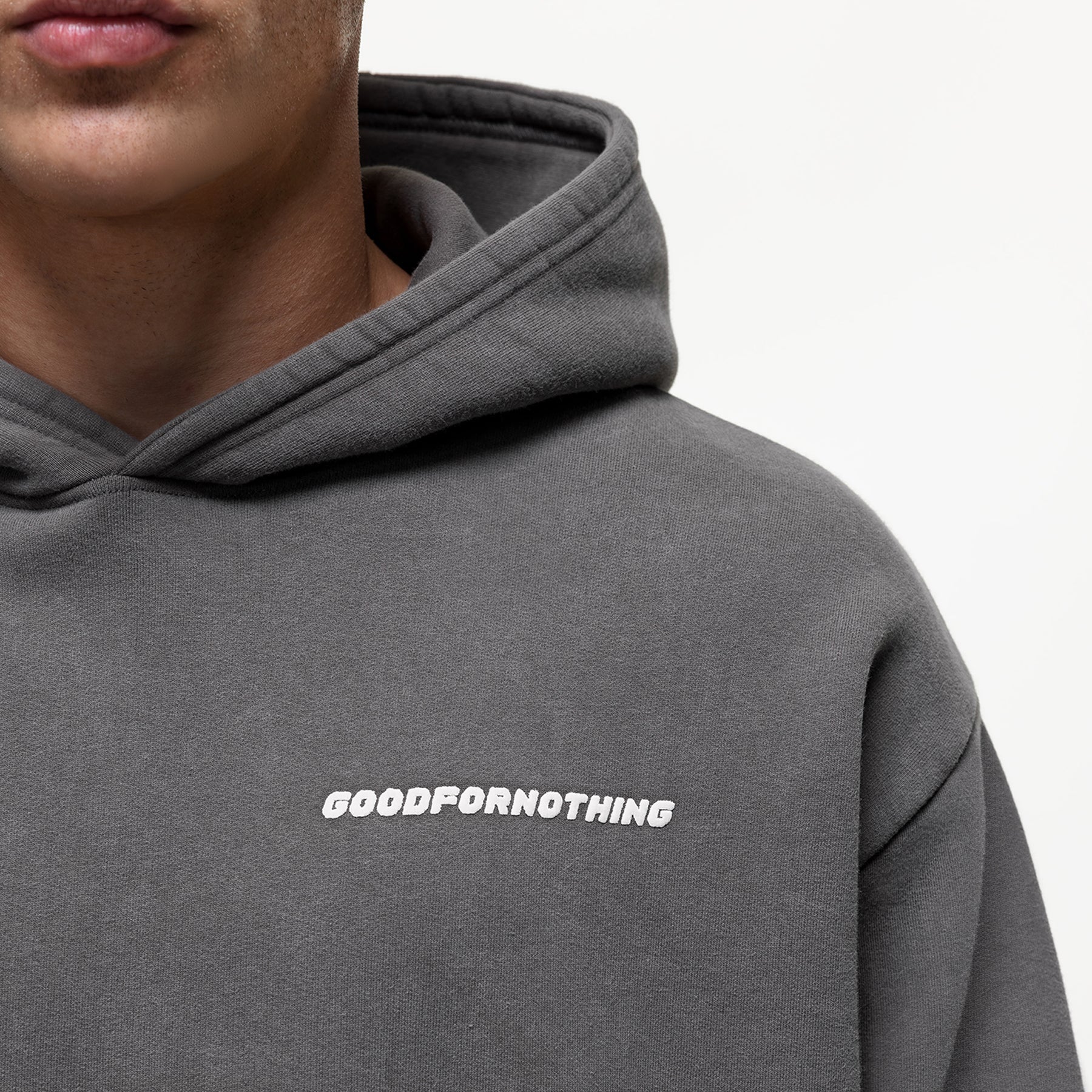 Vintage Washed Grey Hoodie - Image 4